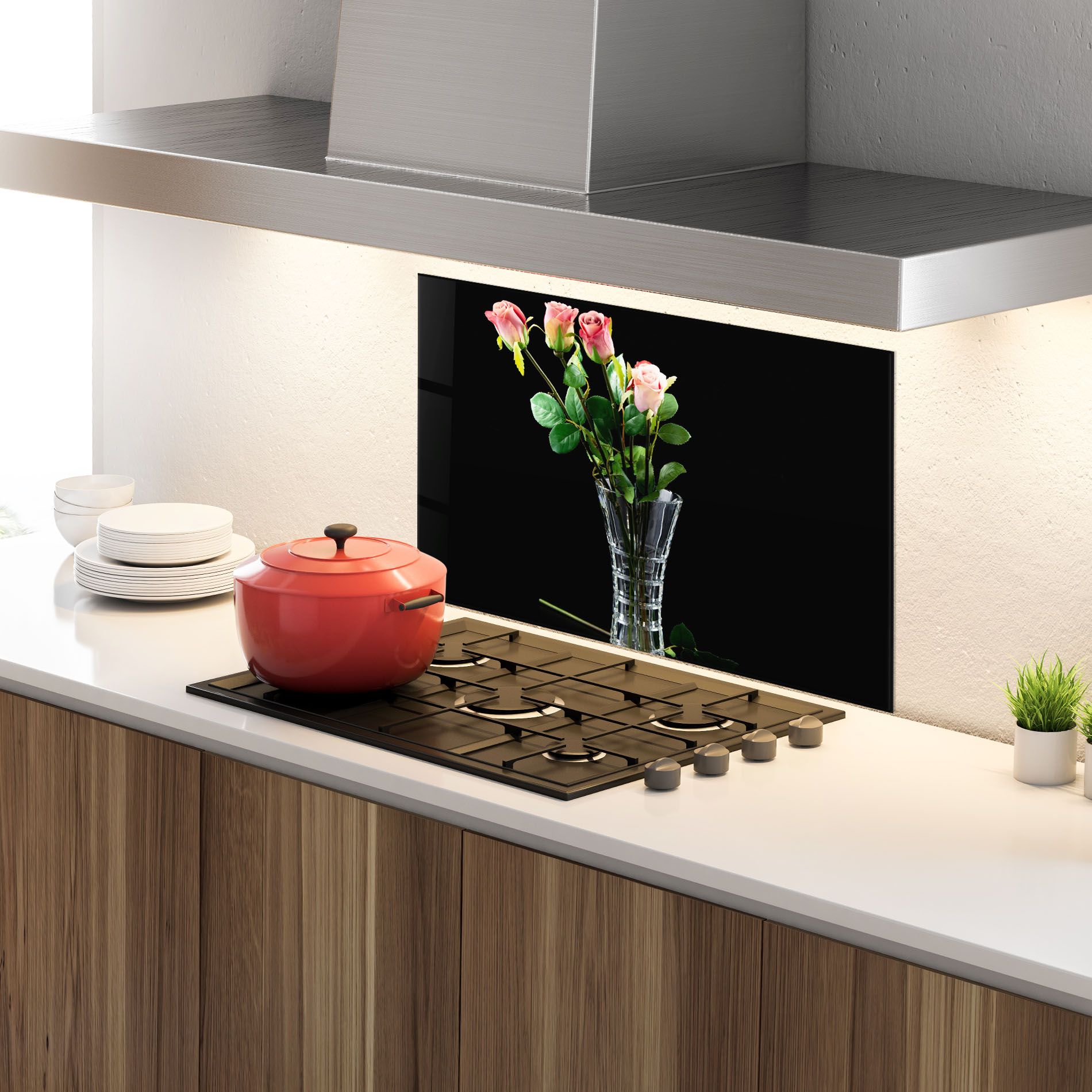 Rose Vase Black mockup 4