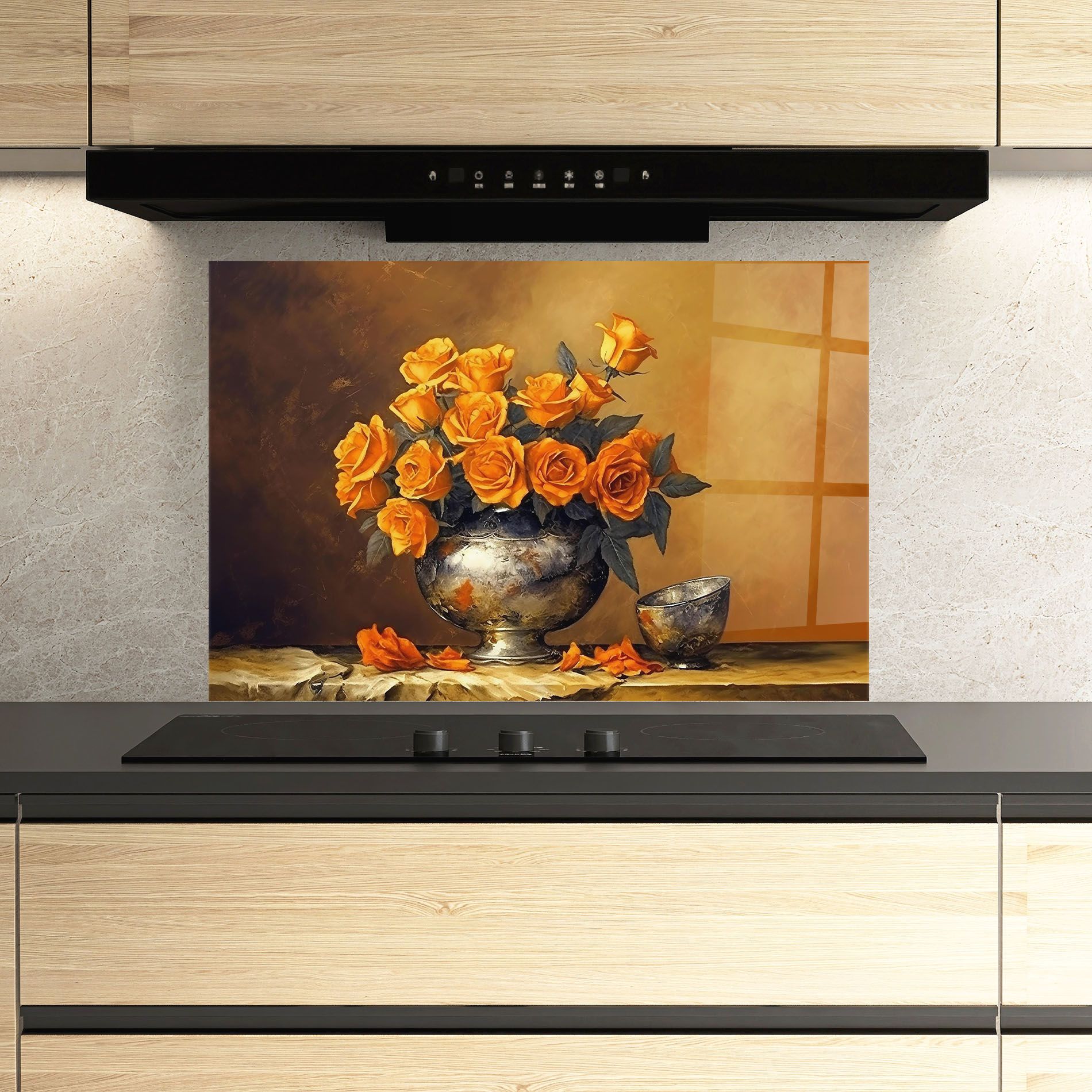 Orange Rose Vase mockup 3