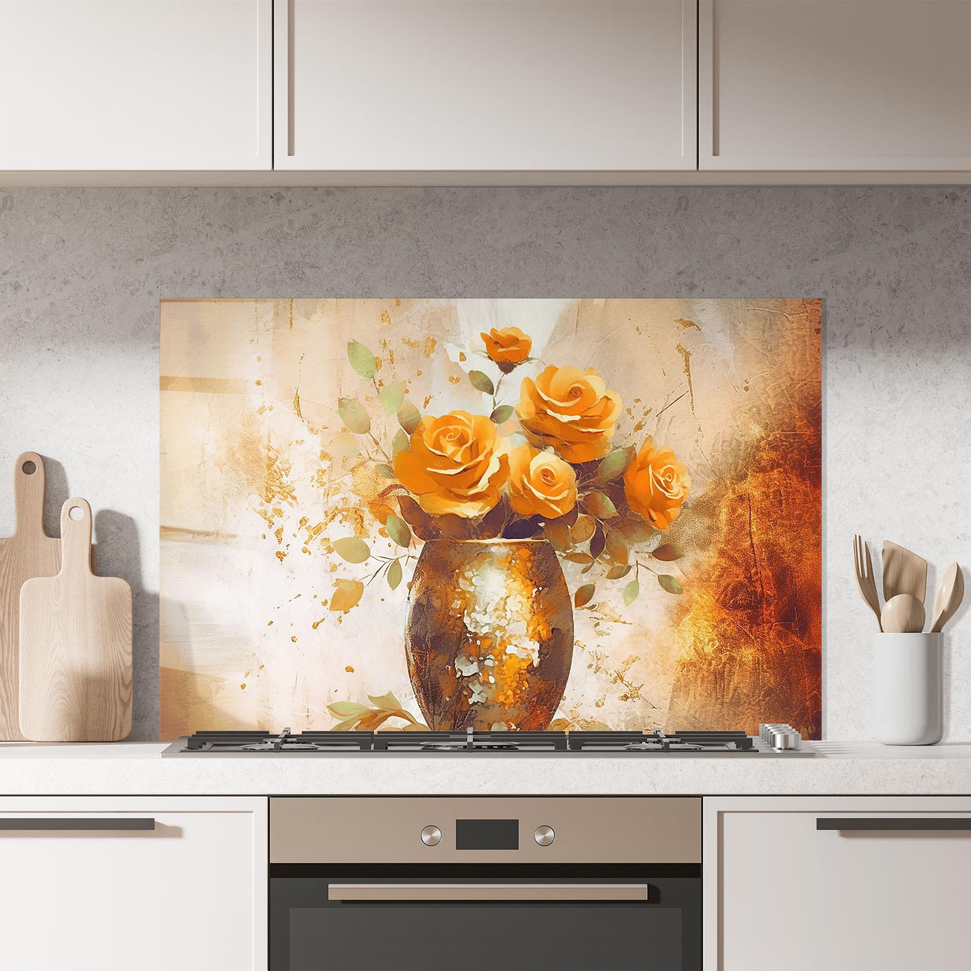 Стъклен панел за кухня Brown Vase Art mockup 7