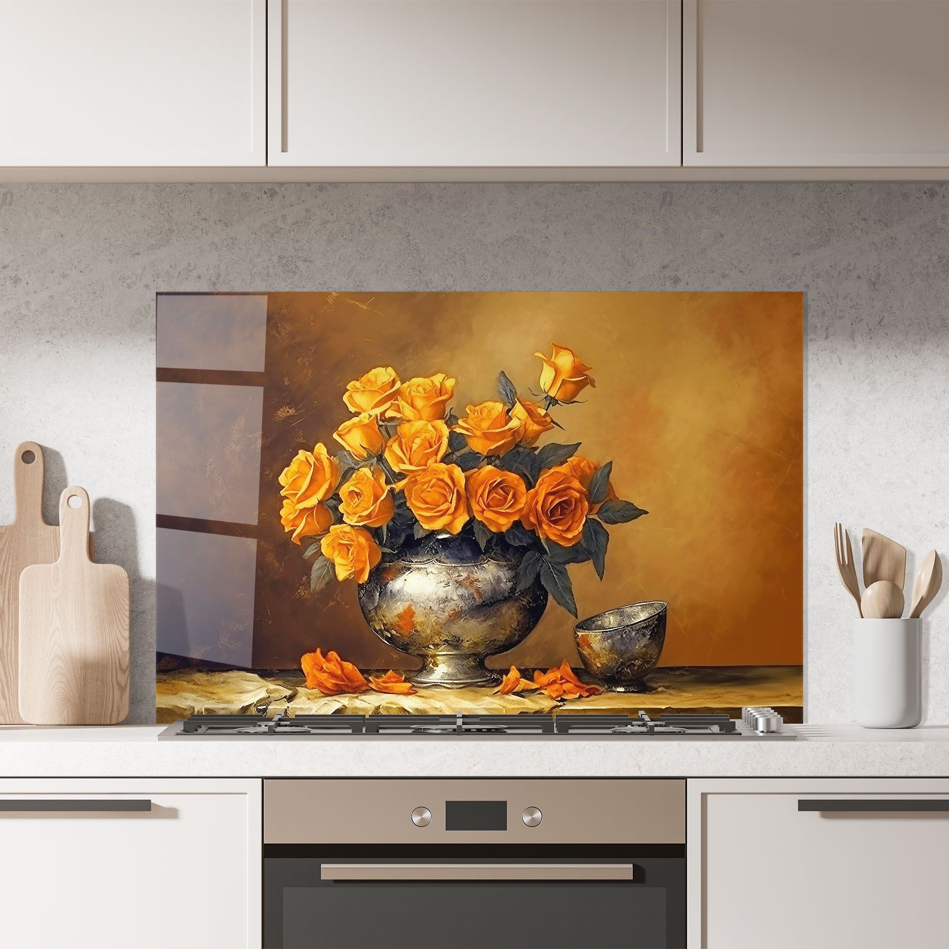 Orange Rose Vase mockup 7