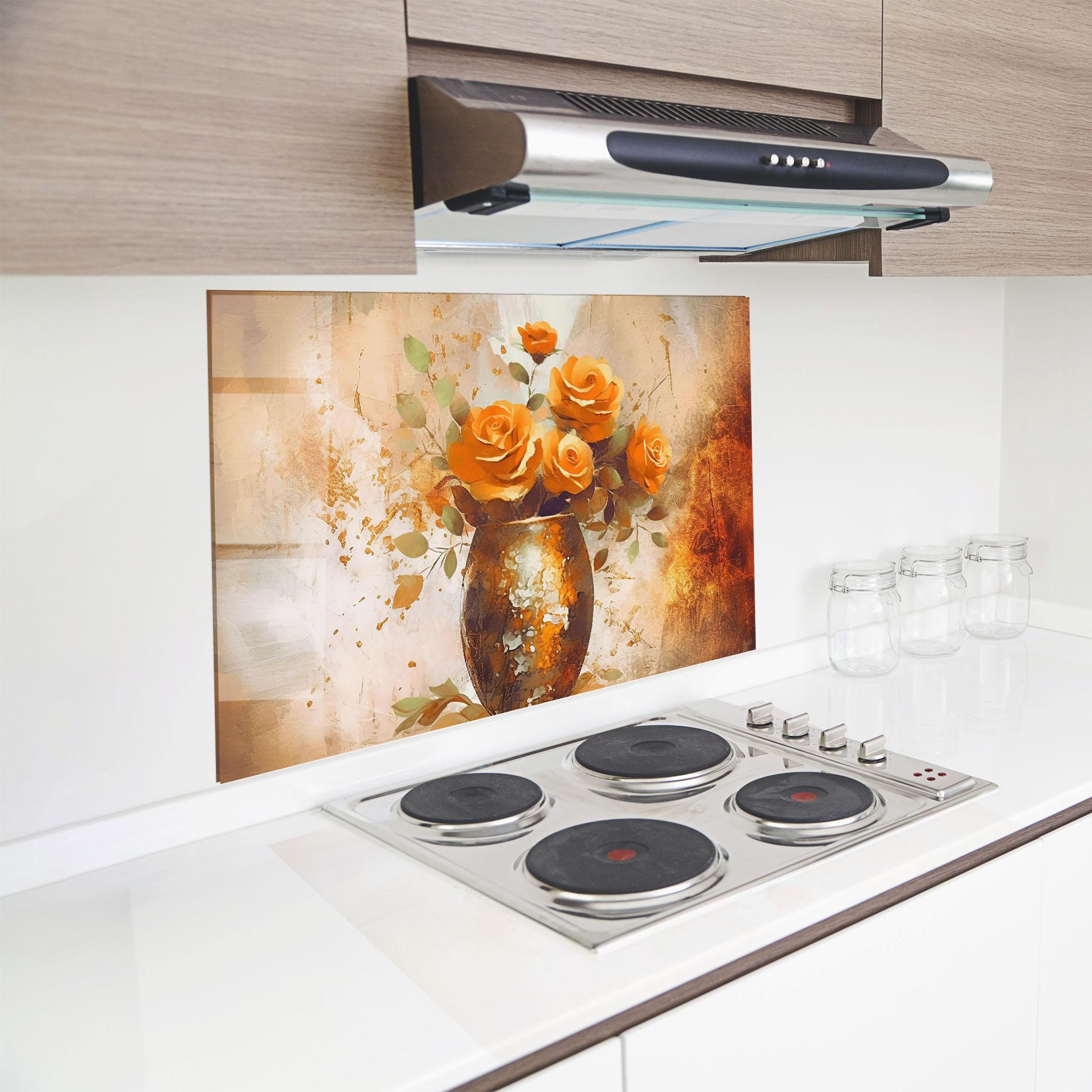 Стъклен панел за кухня Brown Vase Art mockup 8