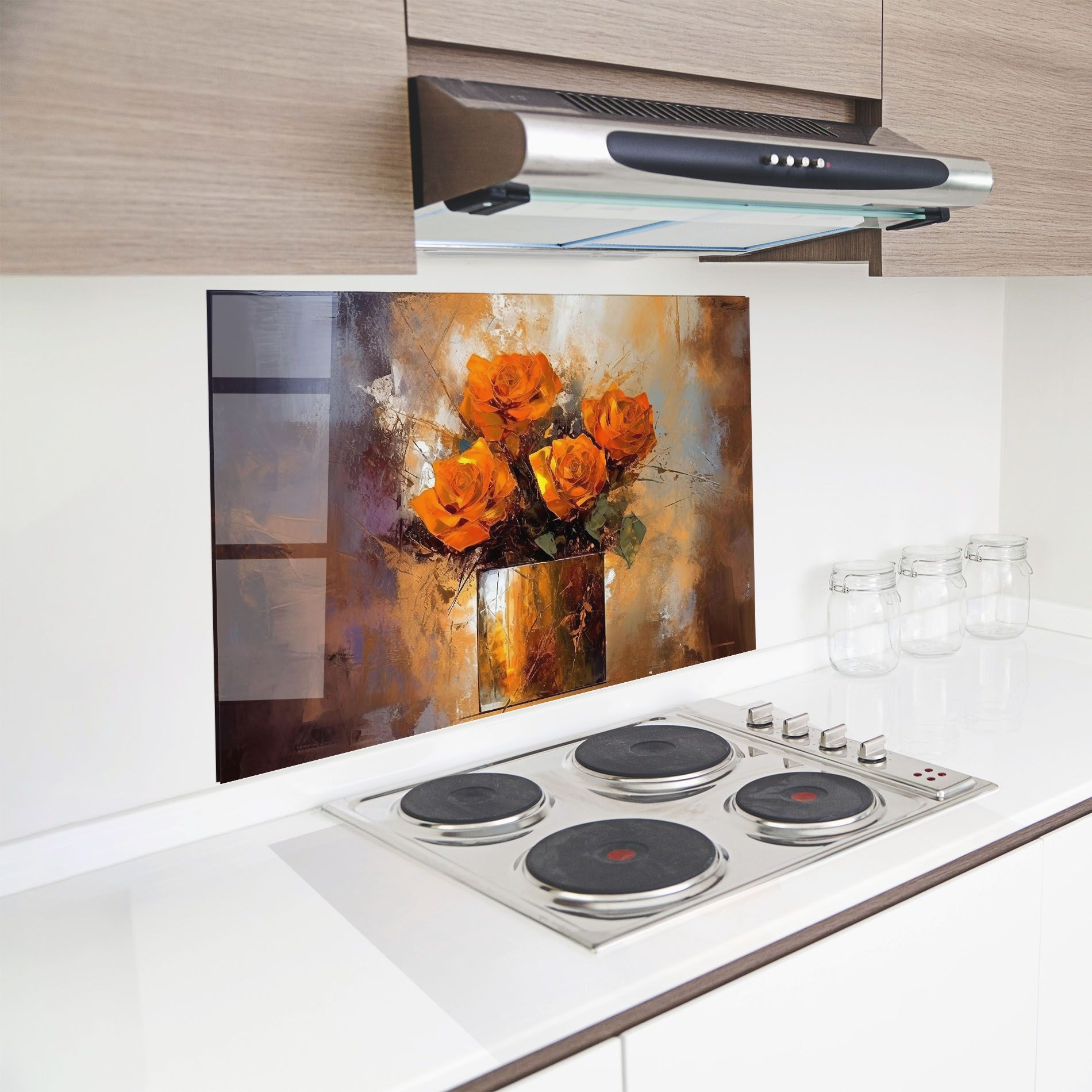 Vase Orange Rose mockup 8