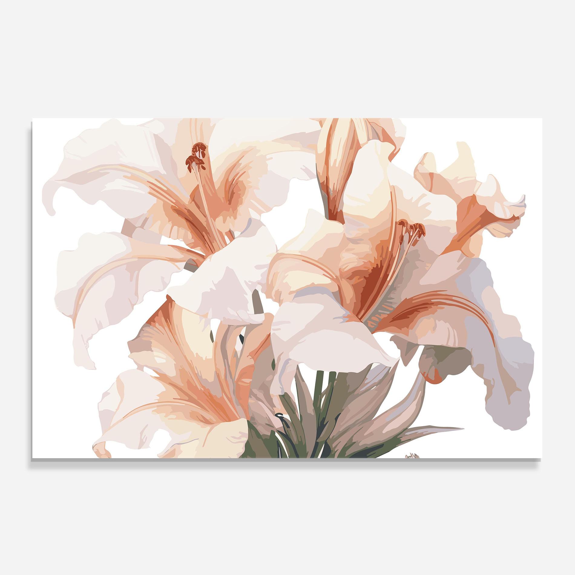 Стъклен панел за кухня Light Orange Iris mockup 0