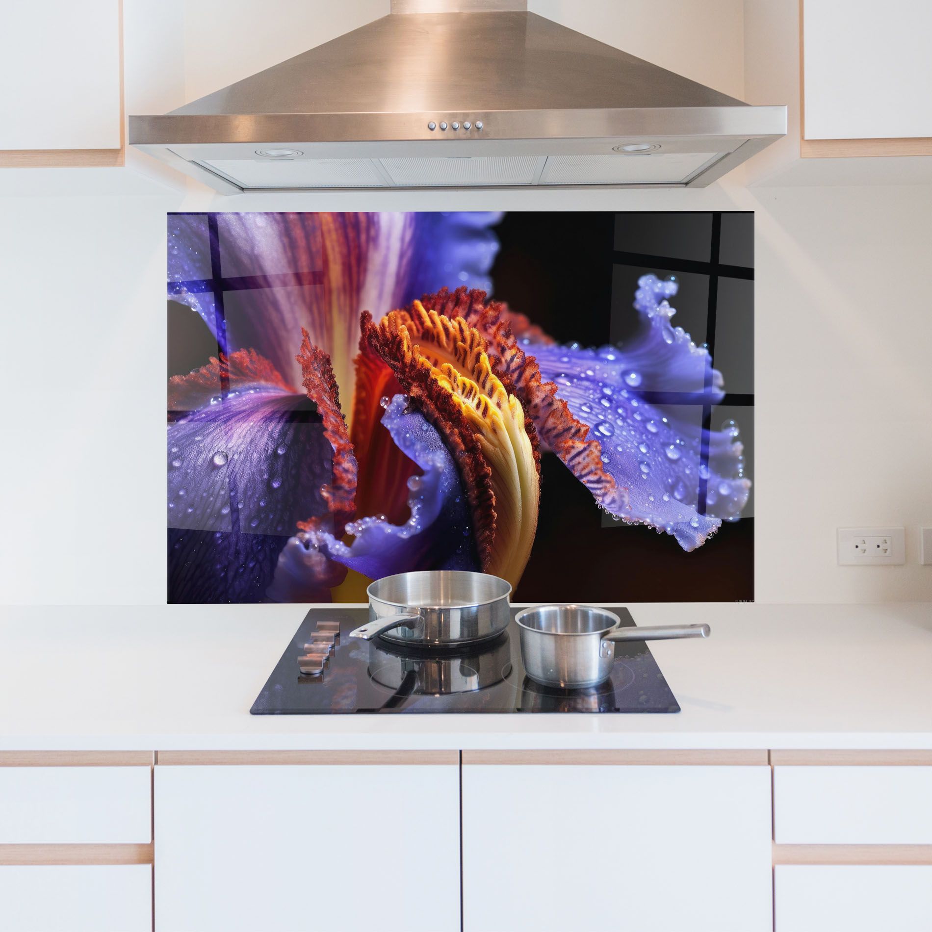 Close Up Blue Iris After Rain mockup 5