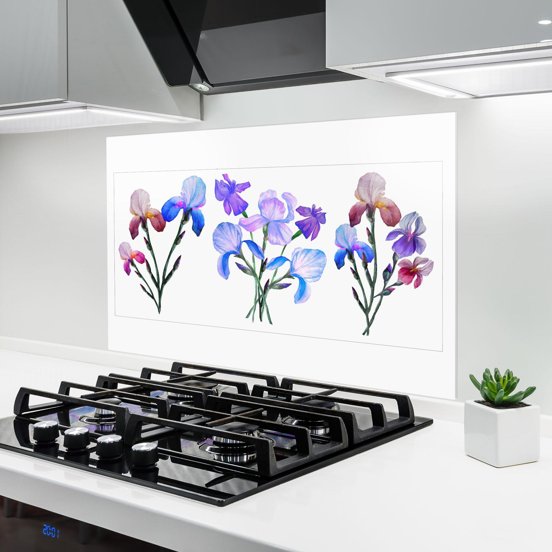 Стъклен панел за кухня Iris Set mockup 6