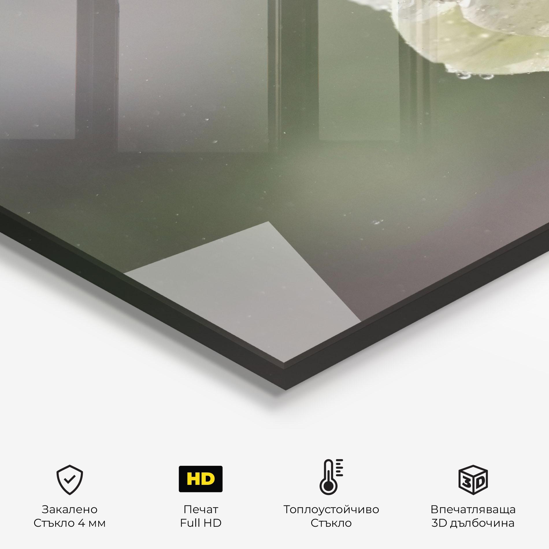 Стъклен панел за кухня White Single Tulip mockup 2