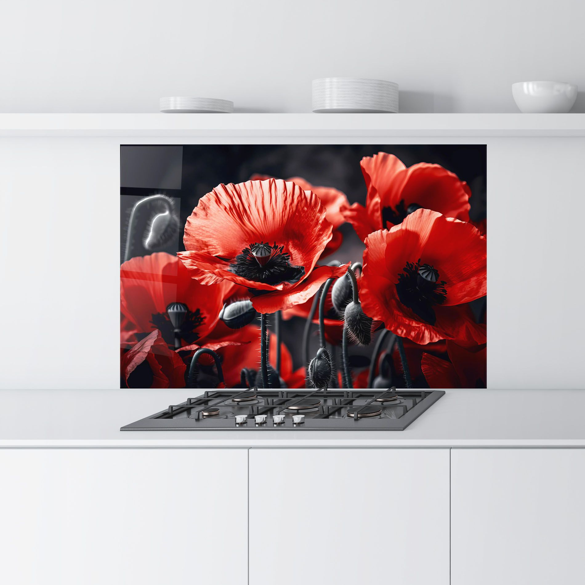 Black Red Poppy View mockup 9