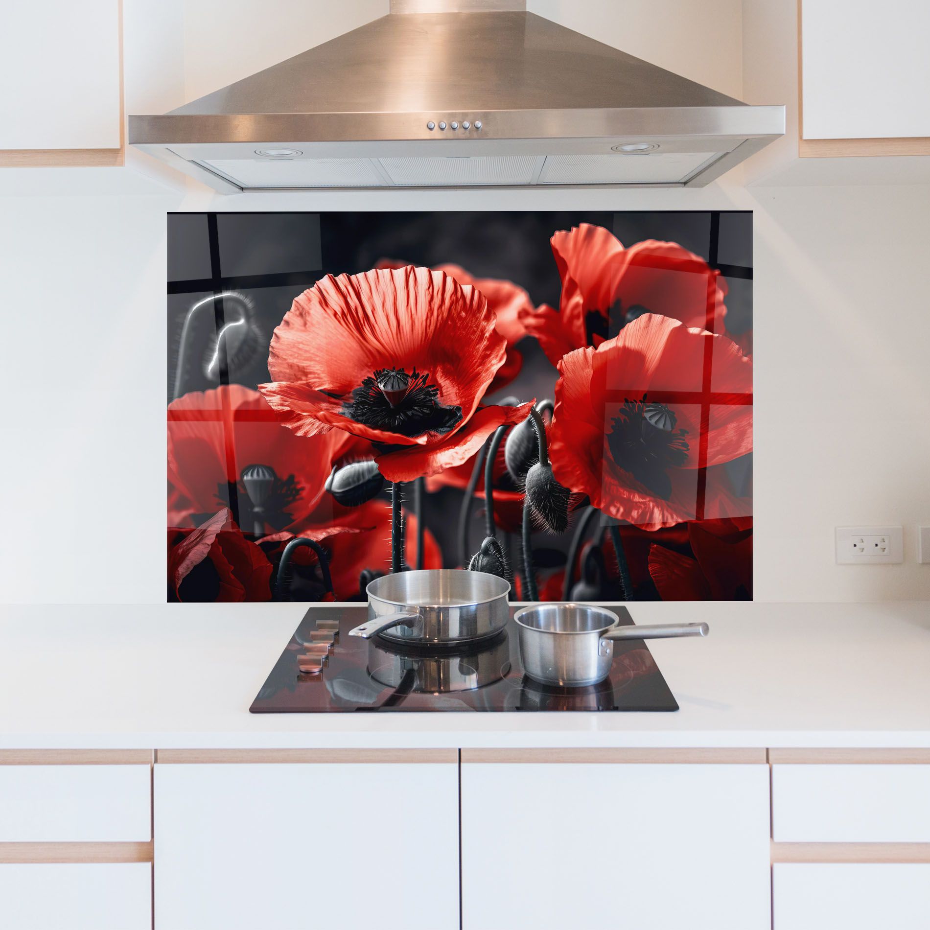 Black Red Poppy View mockup 5