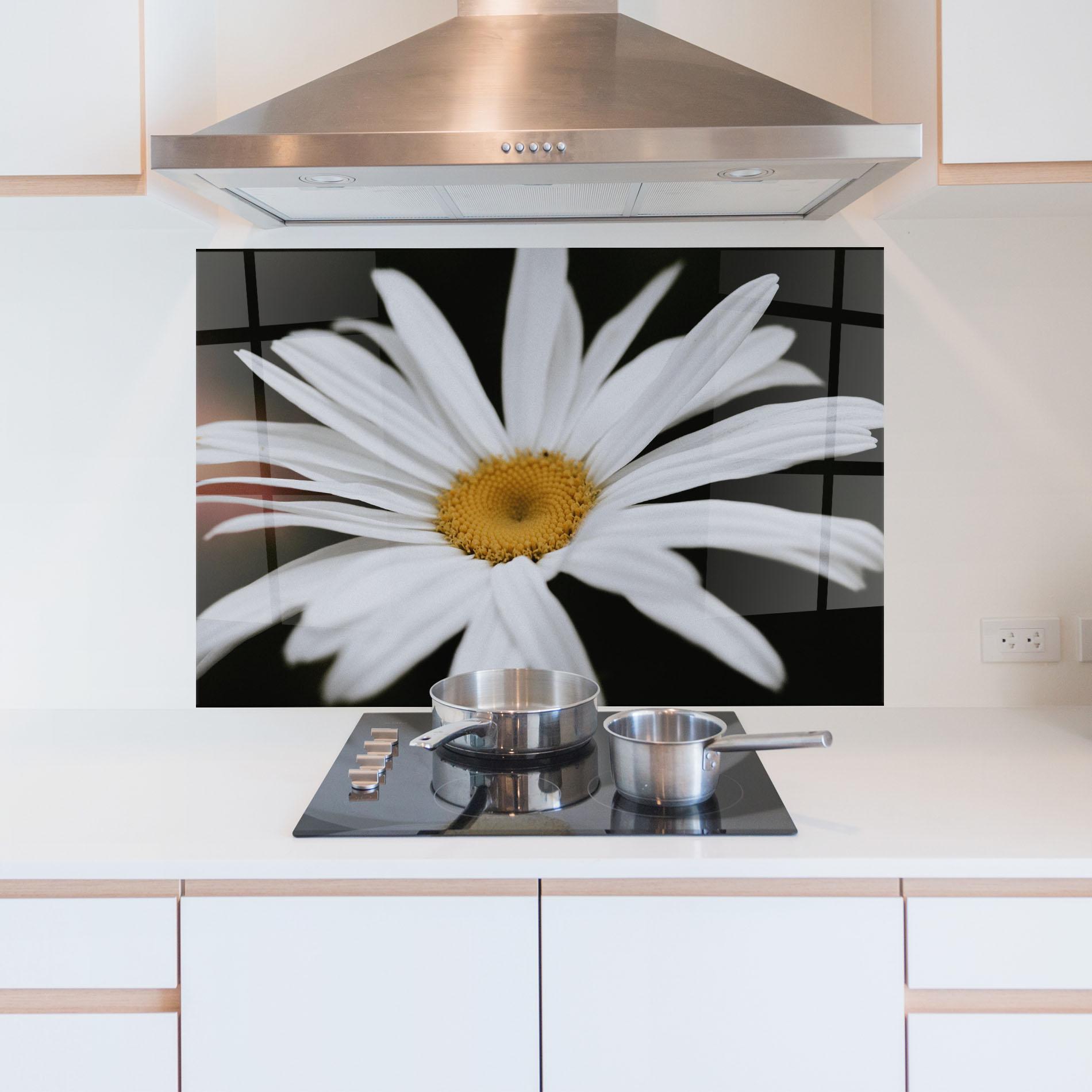 Стъклен панел за кухня Big Daisy mockup 5