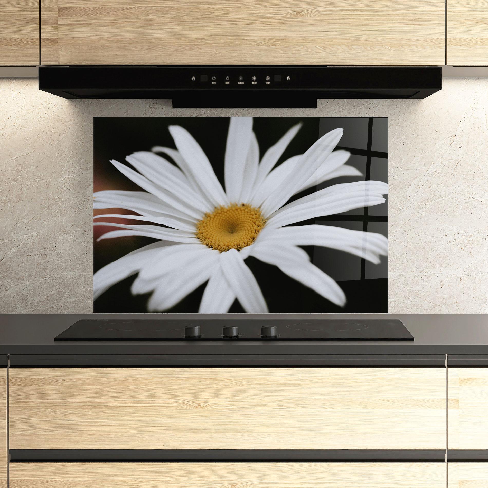 Стъклен панел за кухня Big Daisy mockup 3