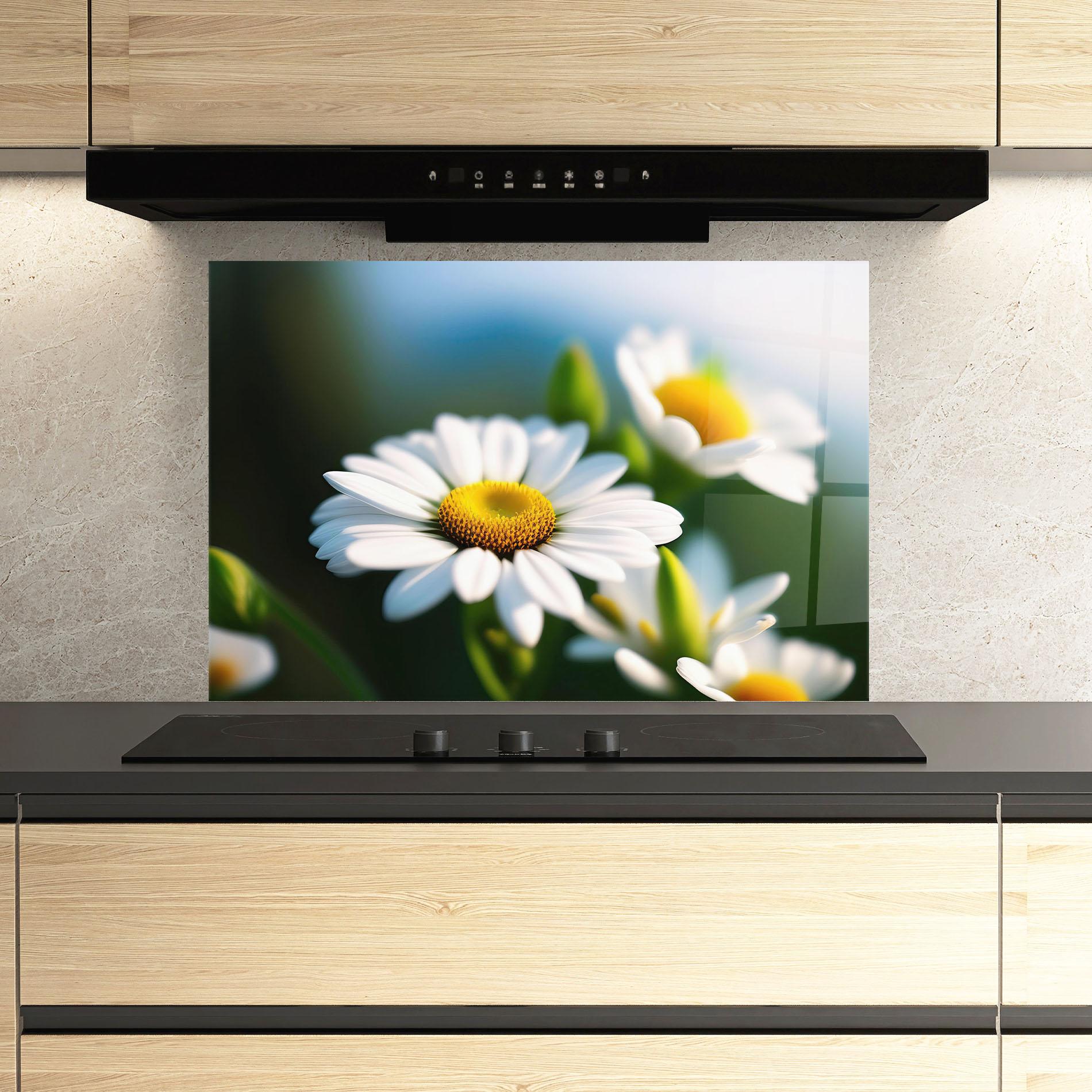 Стъклен панел за кухня Daisy In The Sun mockup 3