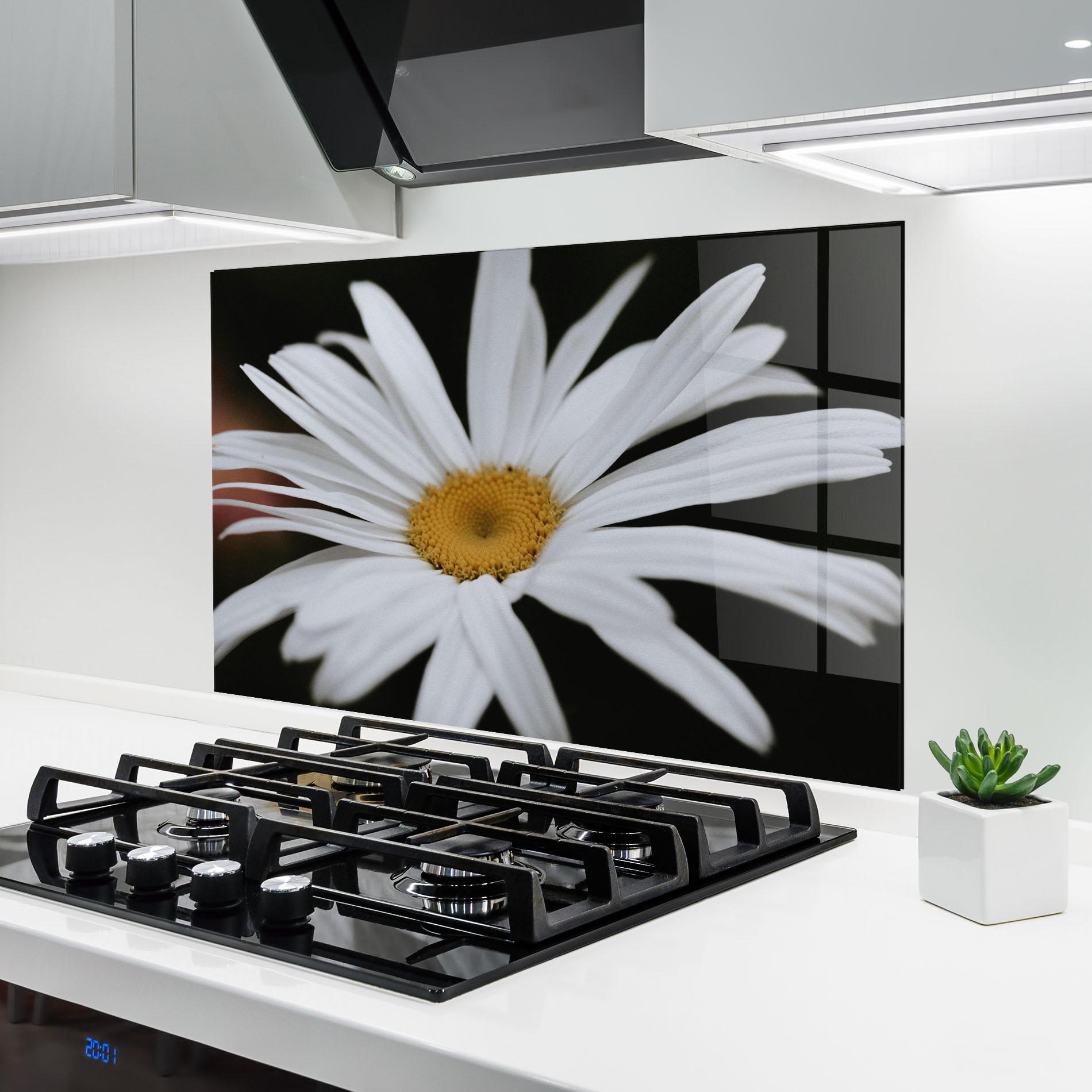 Стъклен панел за кухня Big Daisy mockup 6