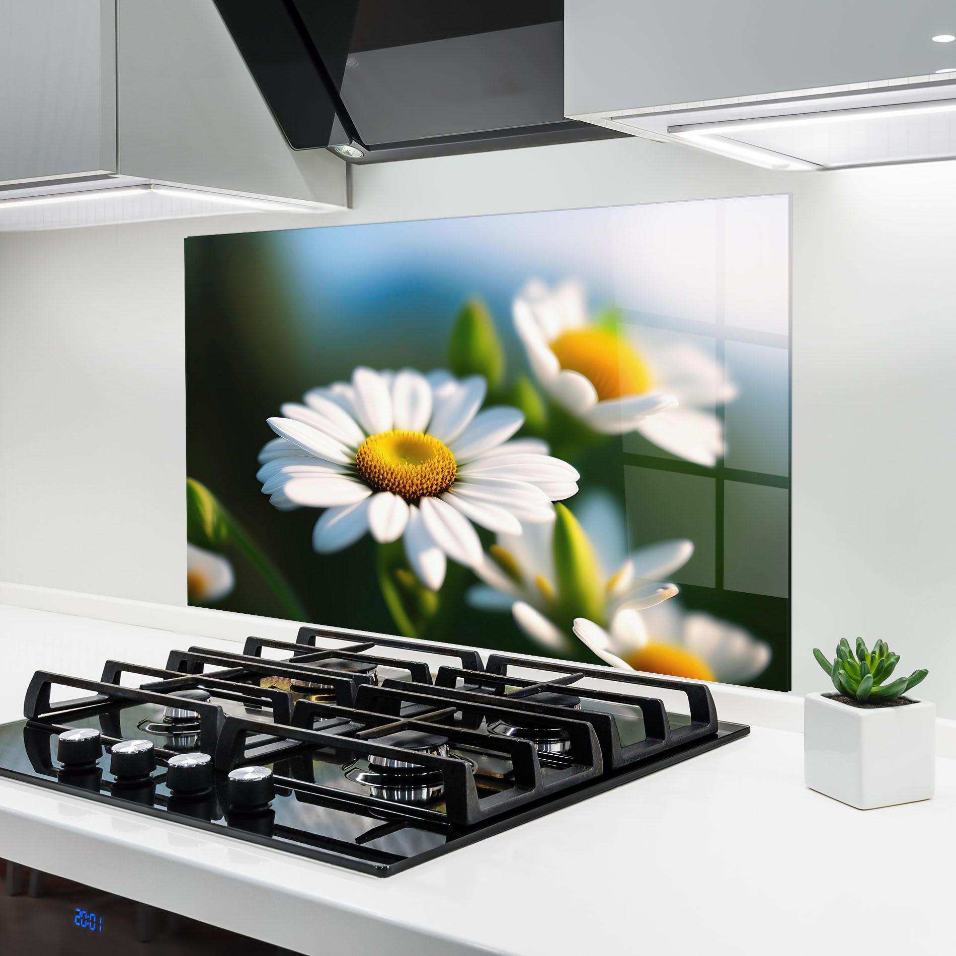 Стъклен панел за кухня Daisy In The Sun mockup 6