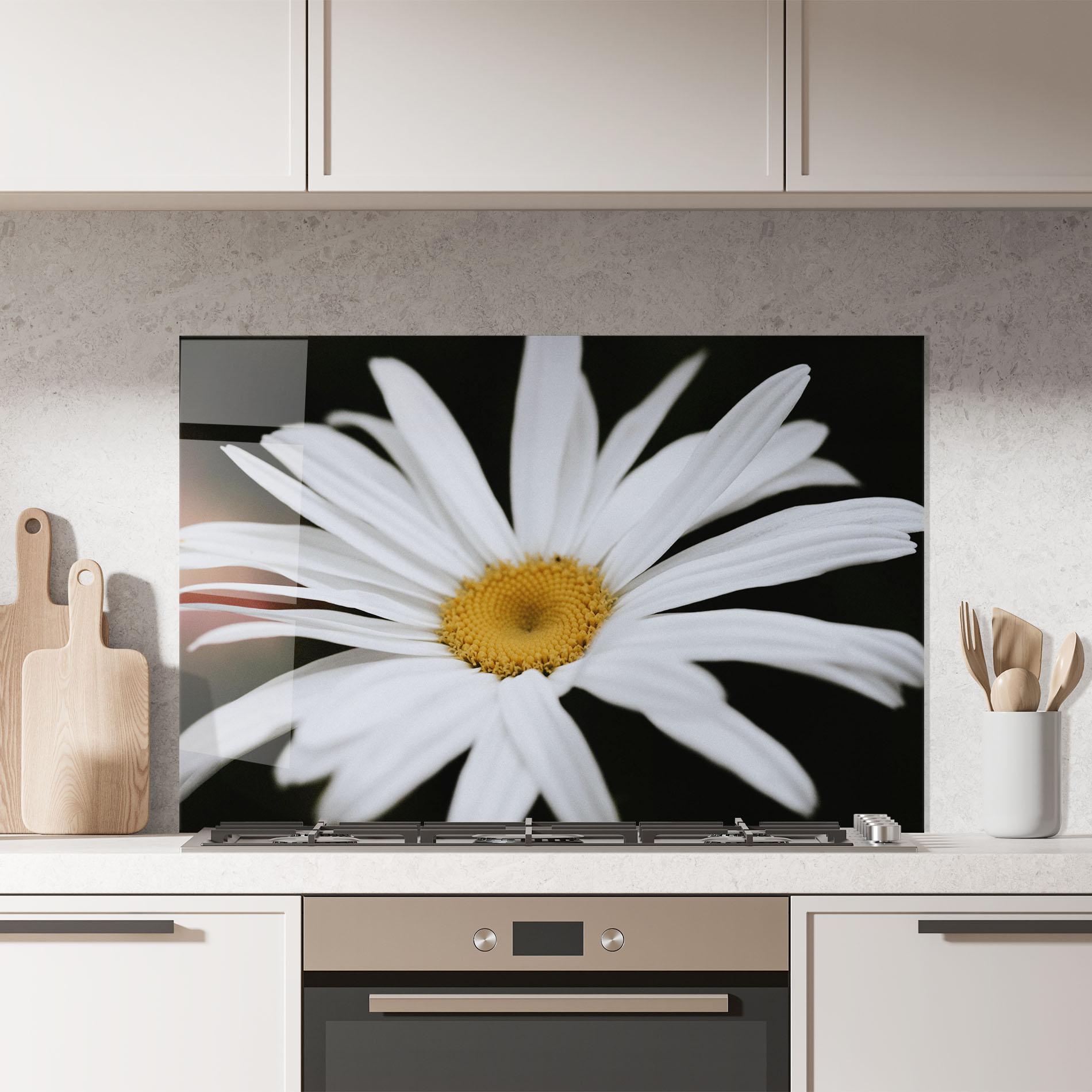 Стъклен панел за кухня Big Daisy mockup 7