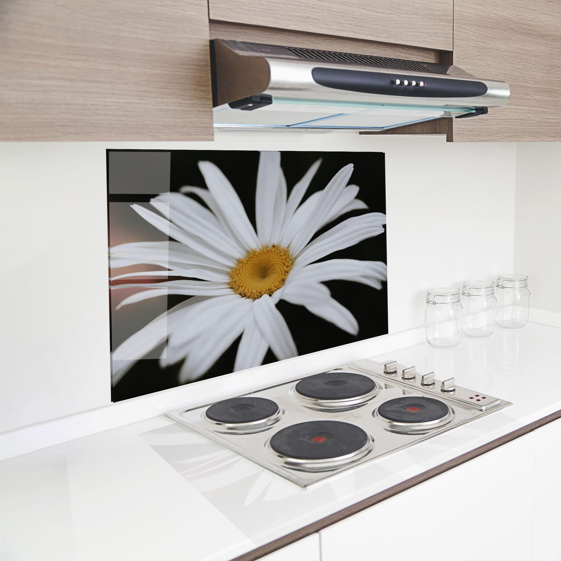 Стъклен панел за кухня Big Daisy mockup 8