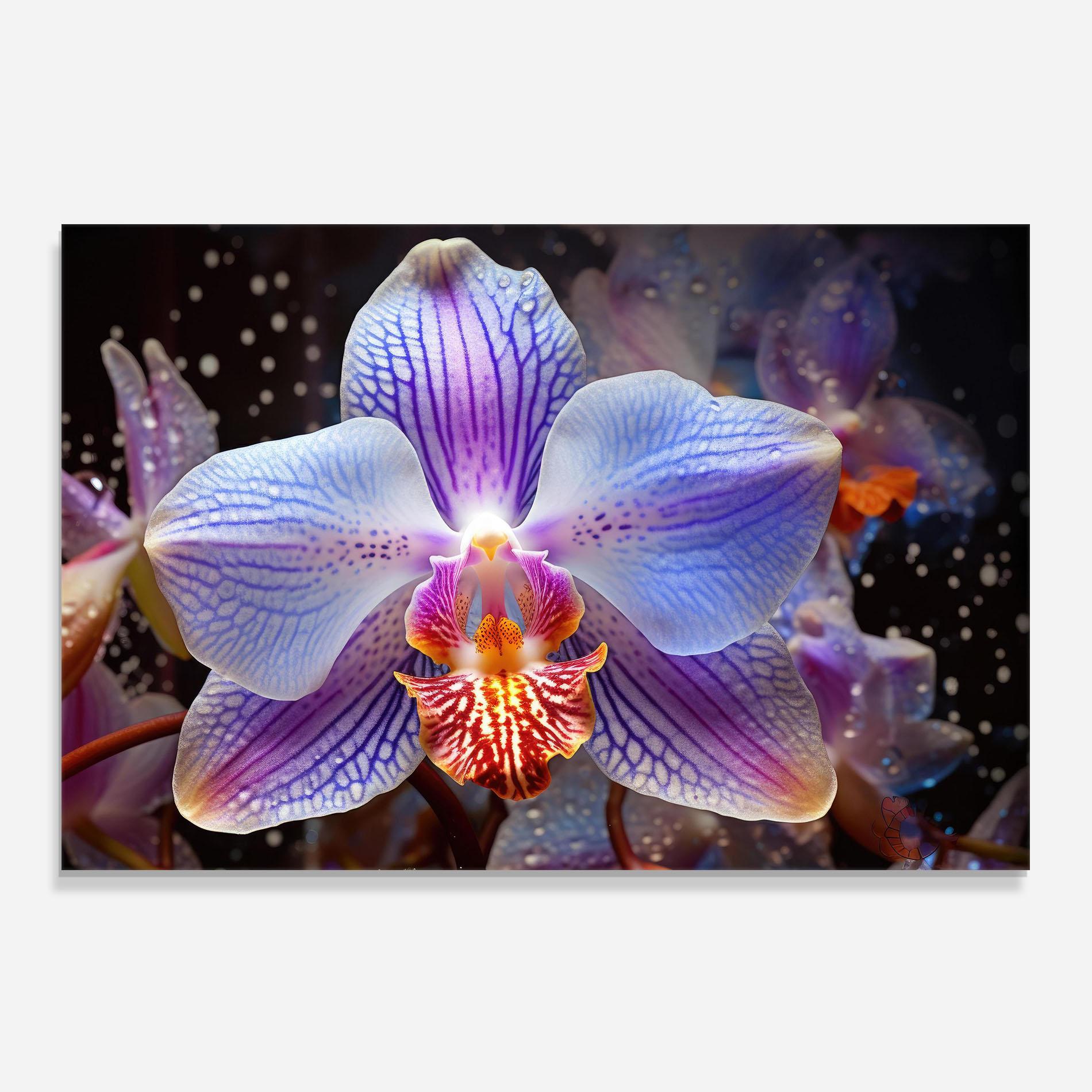Стъклен панел за кухня Light Purple Orchid Art mockup 0