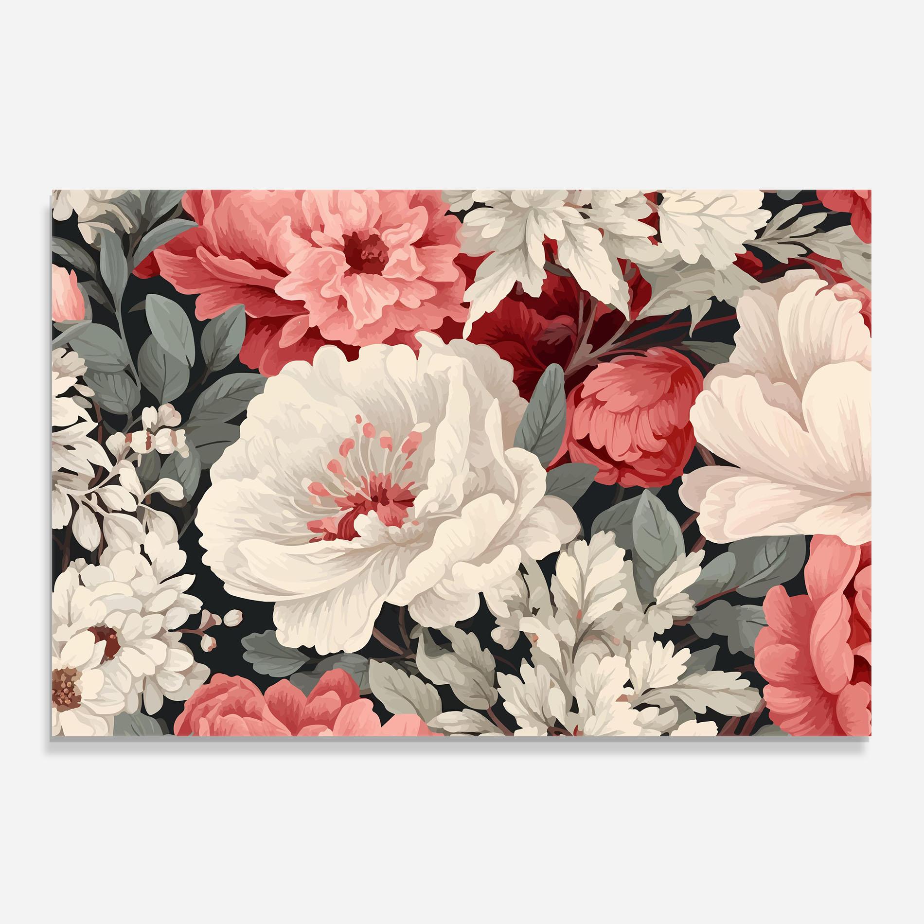 Стъклен панел за кухня Cream Pink Rose mockup 0