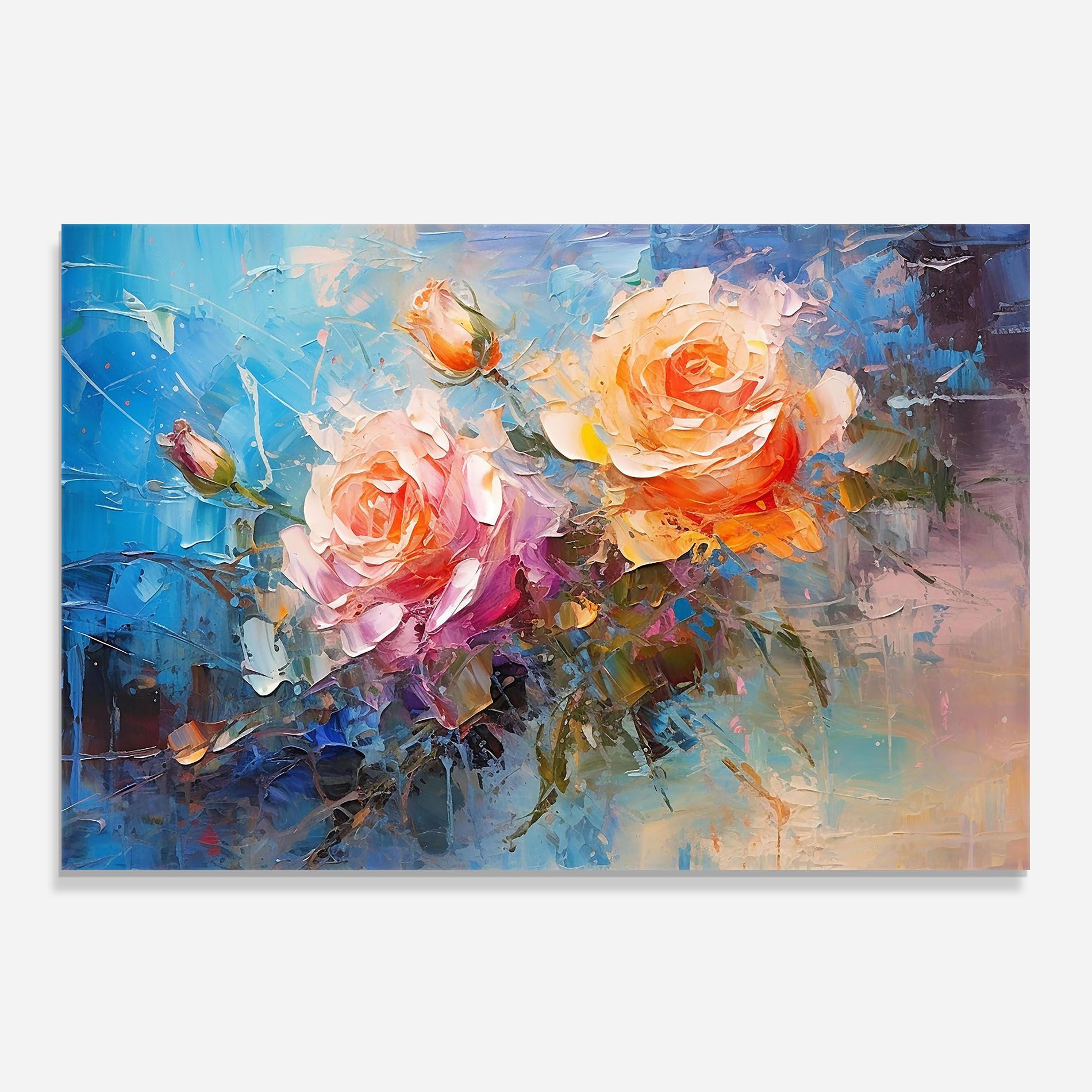 Light Orange Rose Painting mockup 0