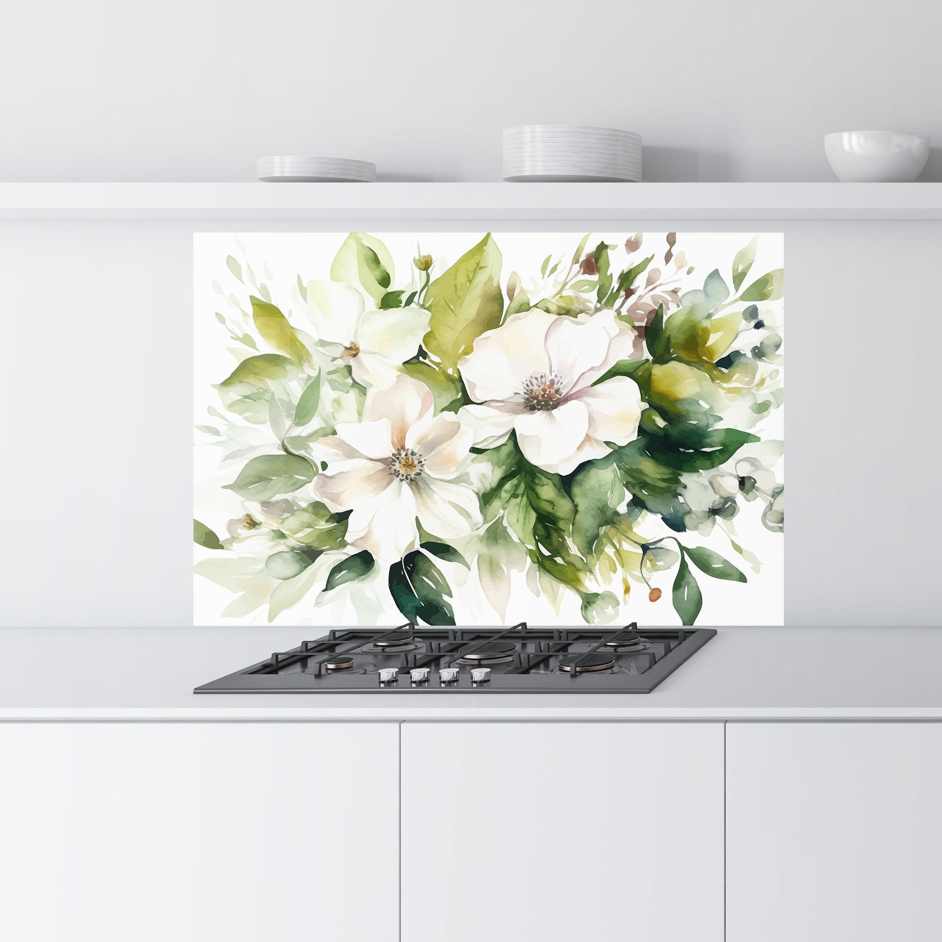 Стъклен панел за кухня Opened Rose mockup 9