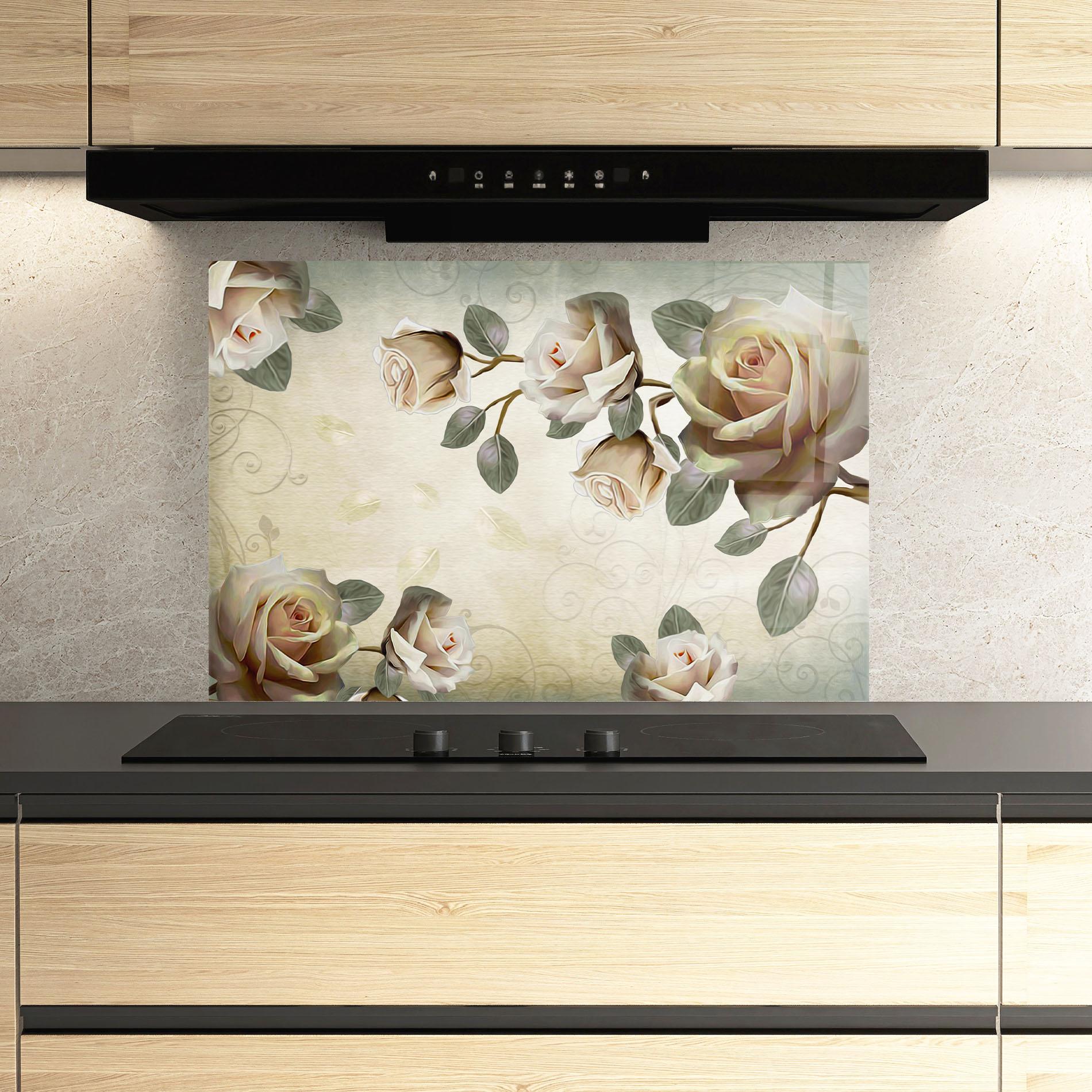 Стъклен панел за кухня Fir De Trandafir mockup 3