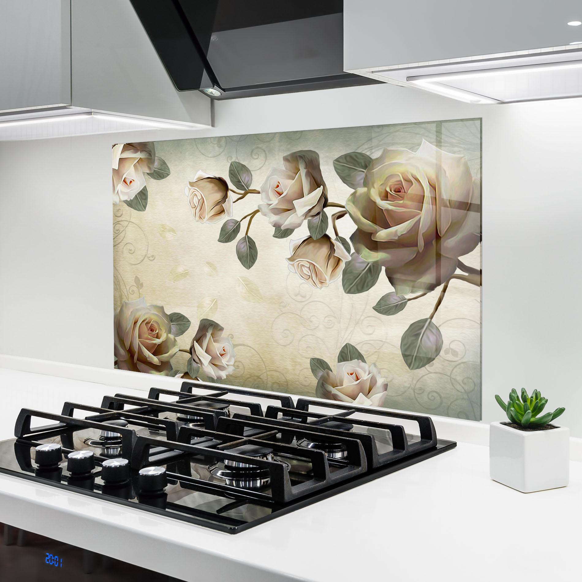 Стъклен панел за кухня Fir De Trandafir mockup 6