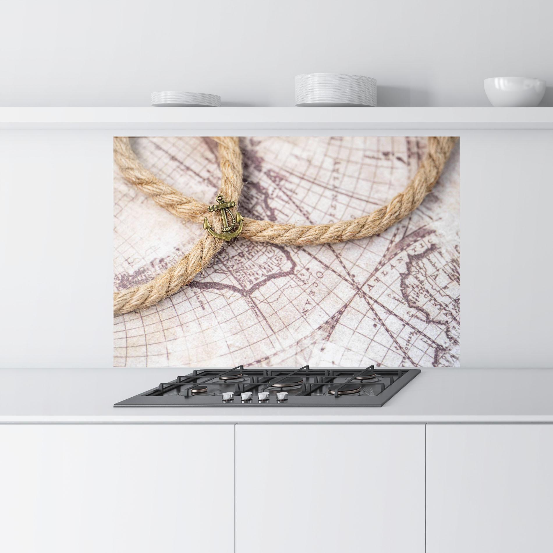 Стъклен панел за кухня Anchor Map mockup 9