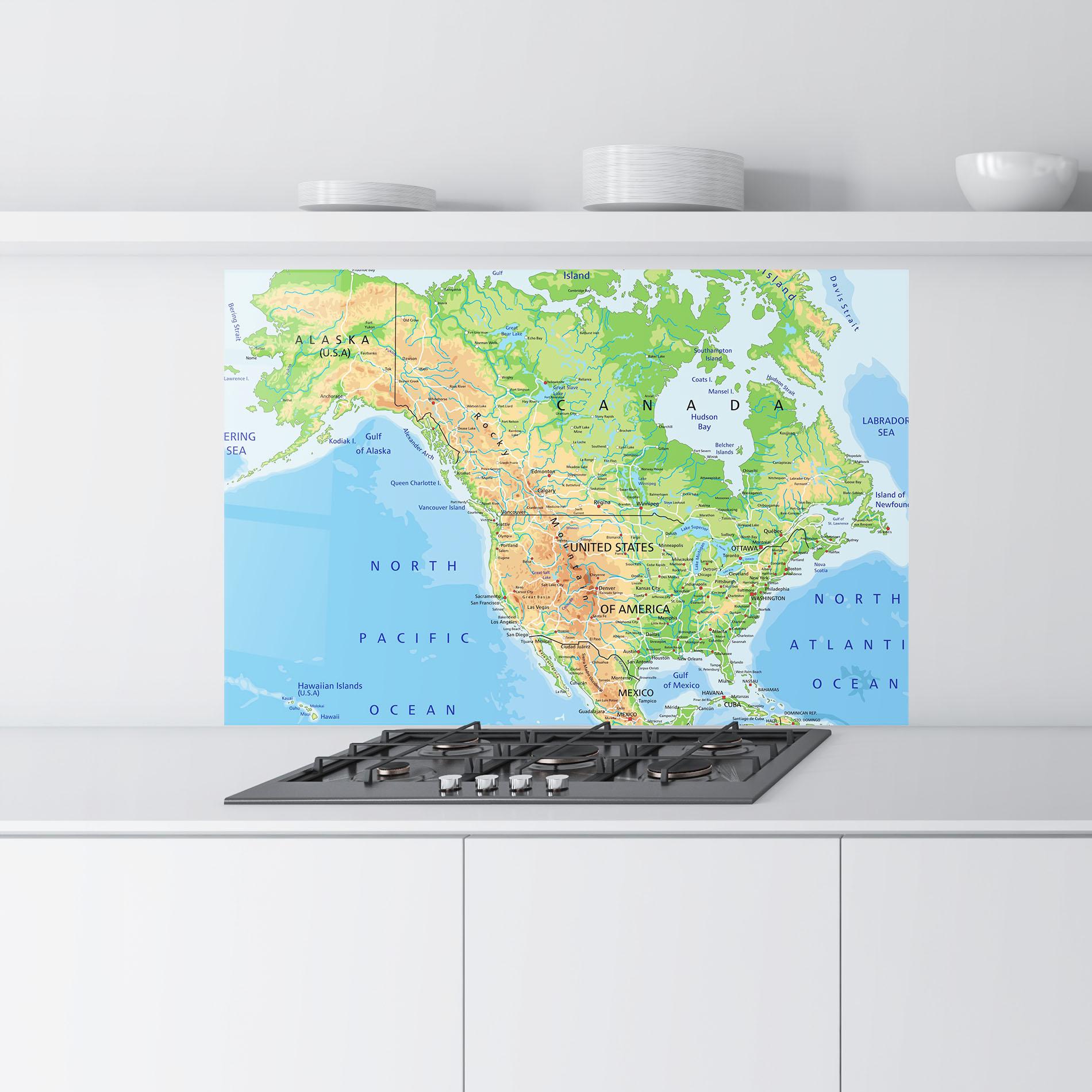 Стъклен панел за кухня Canada mockup 9