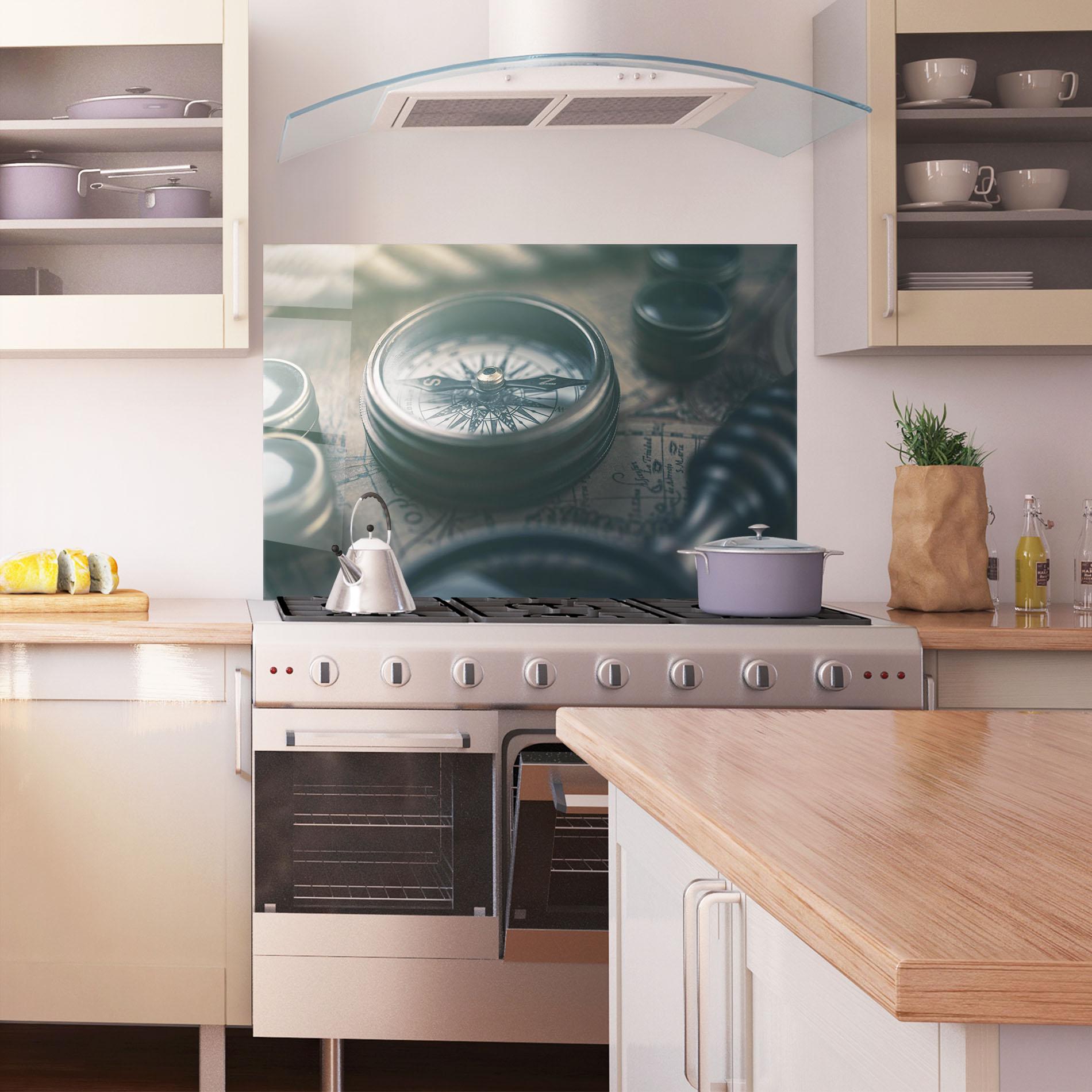 Стъклен панел за кухня Compass Art mockup 1