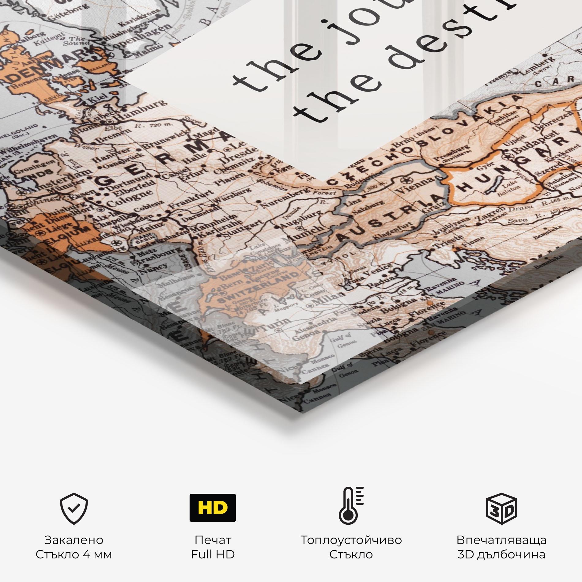 Стъклен панел за кухня Destination Journey mockup 2