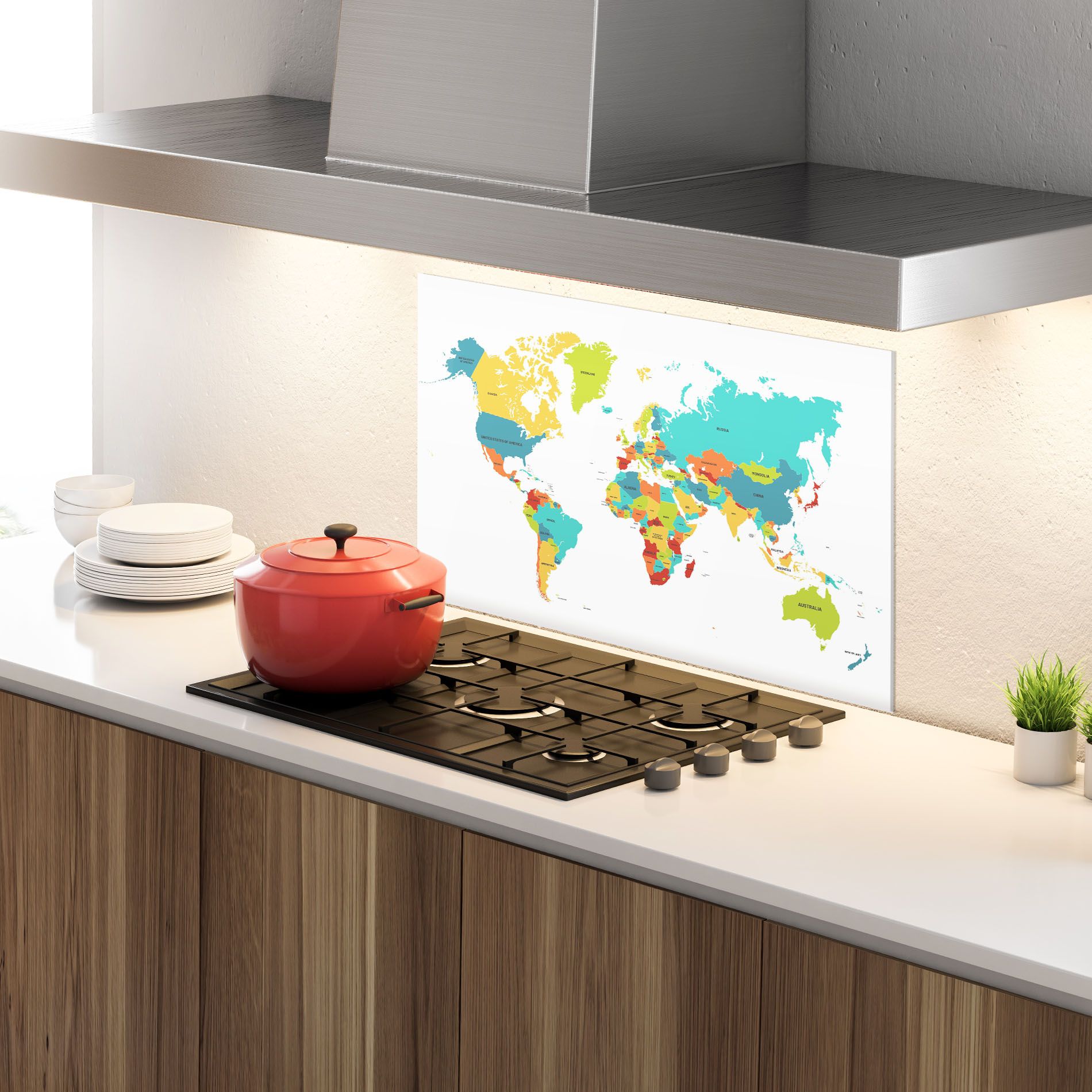 Colorful World Map mockup 4