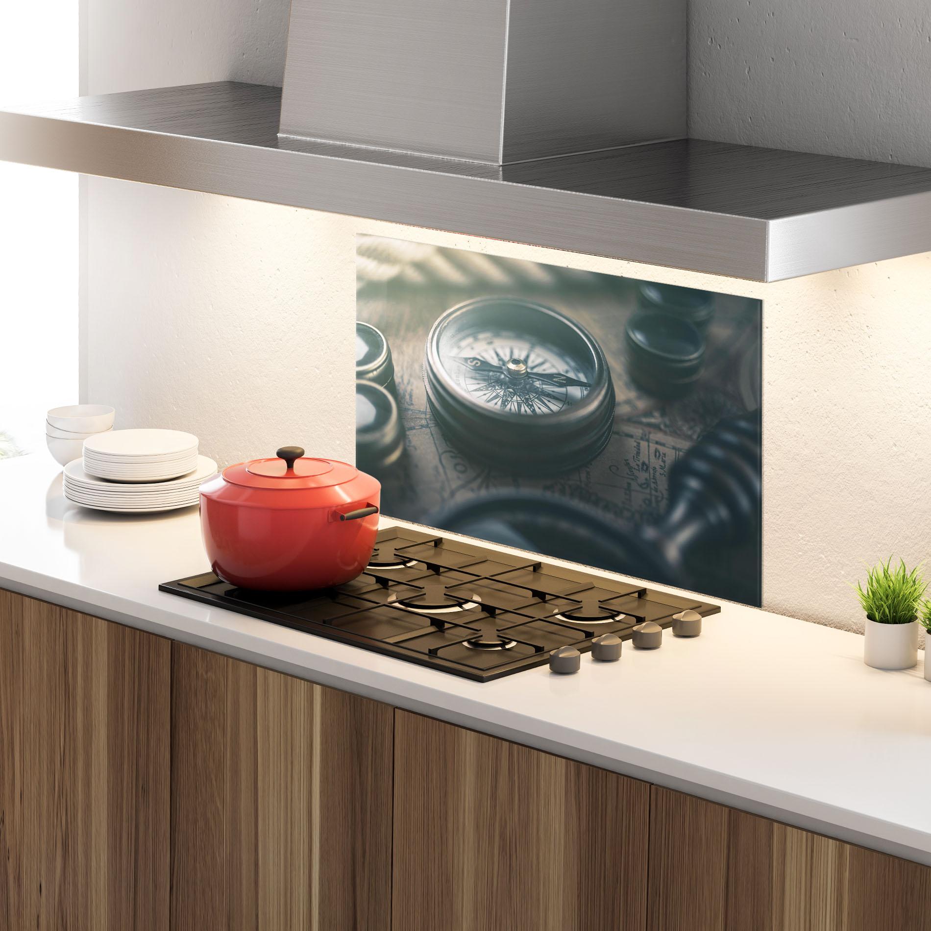 Стъклен панел за кухня Compass Art mockup 4