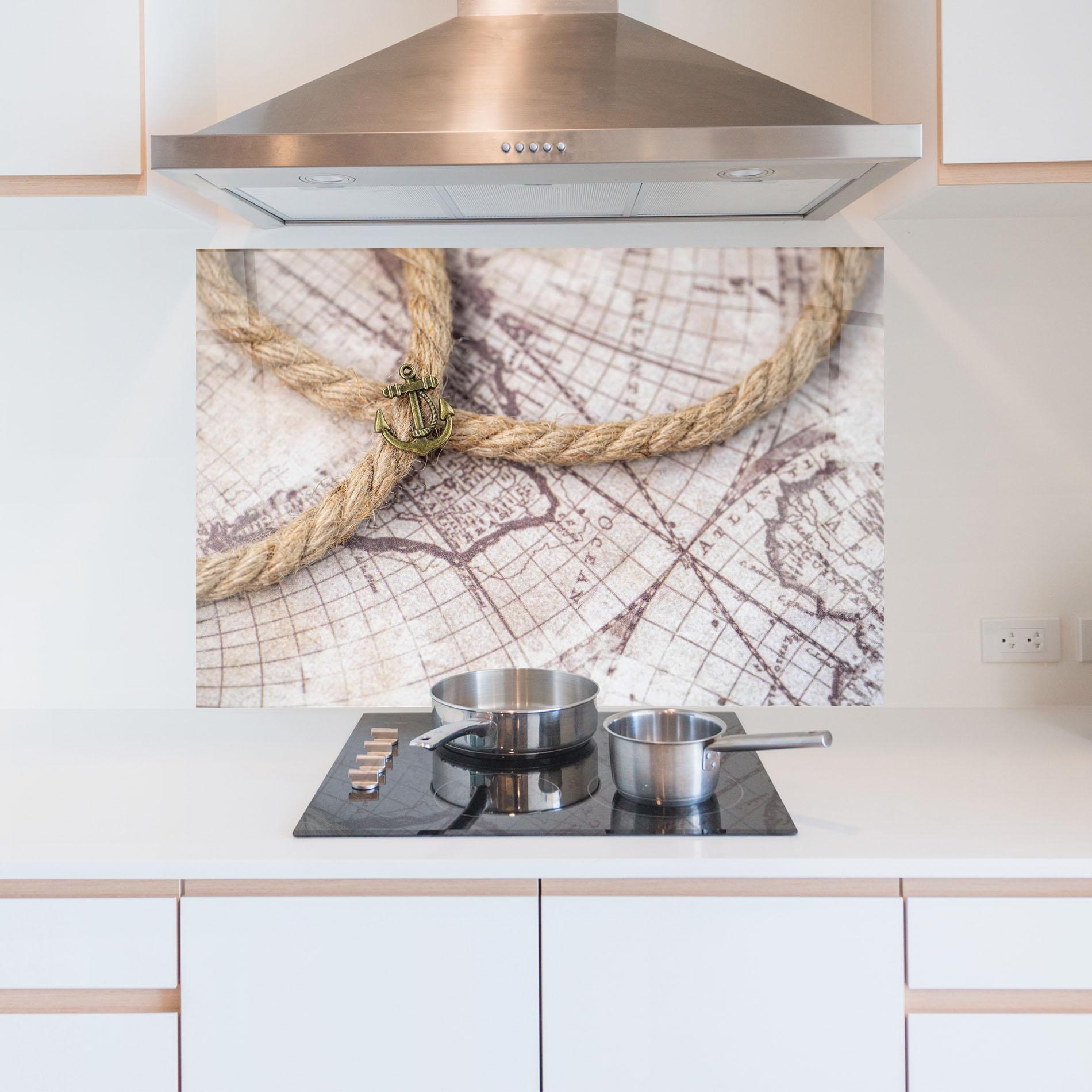 Стъклен панел за кухня Anchor Map mockup 5