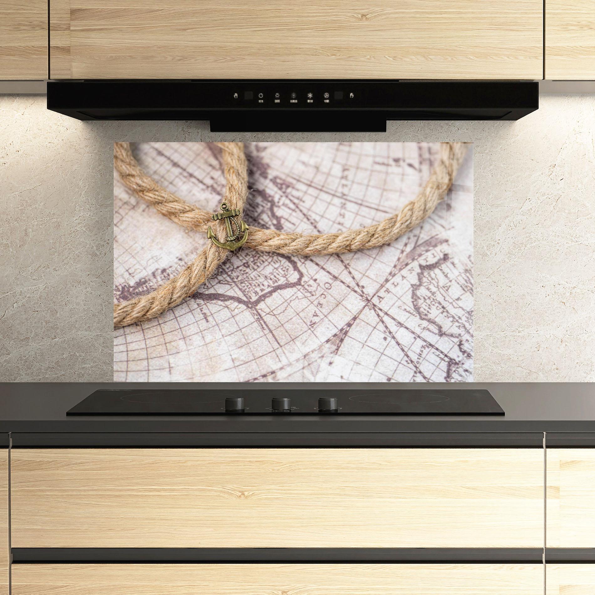 Стъклен панел за кухня Anchor Map mockup 3