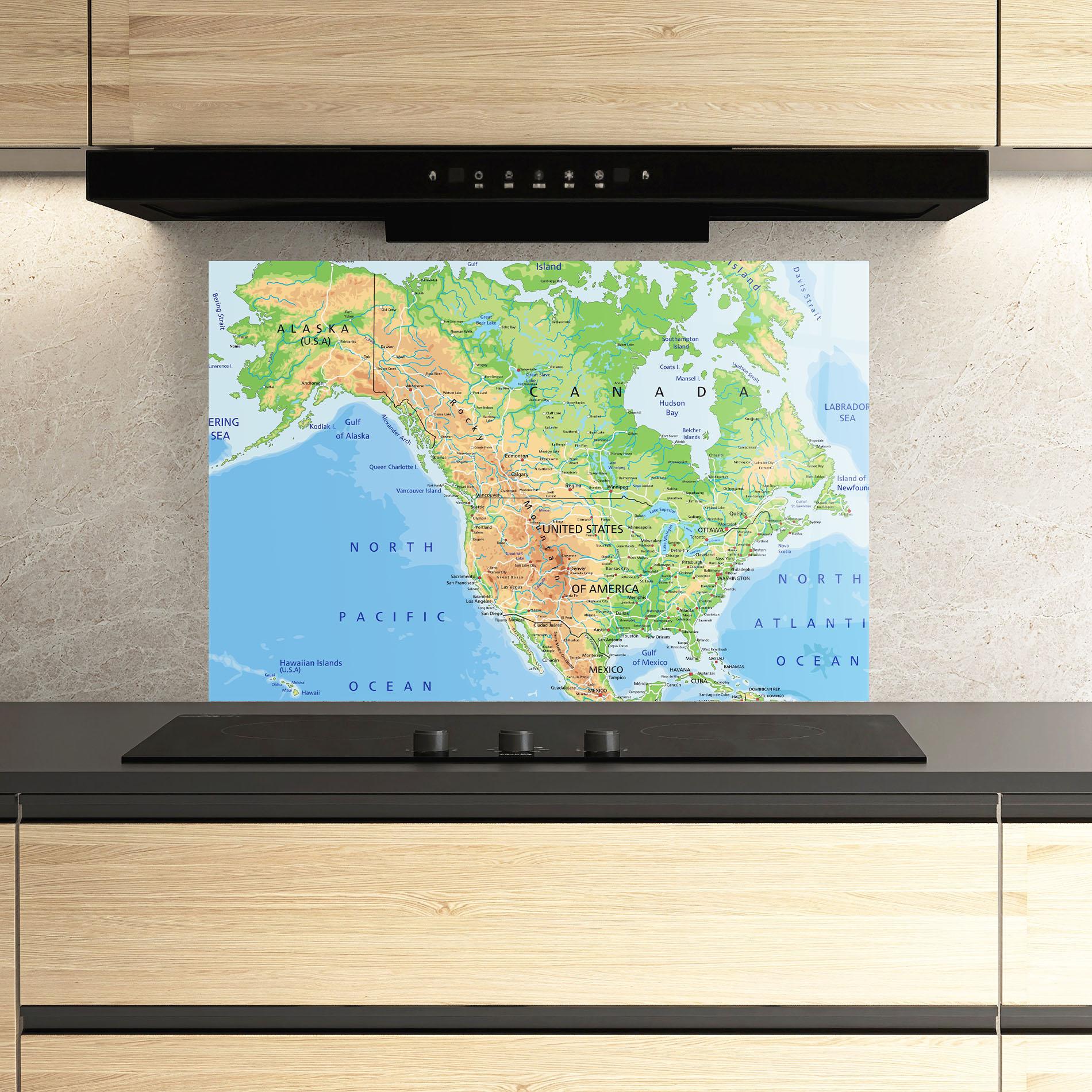 Стъклен панел за кухня Canada mockup 3