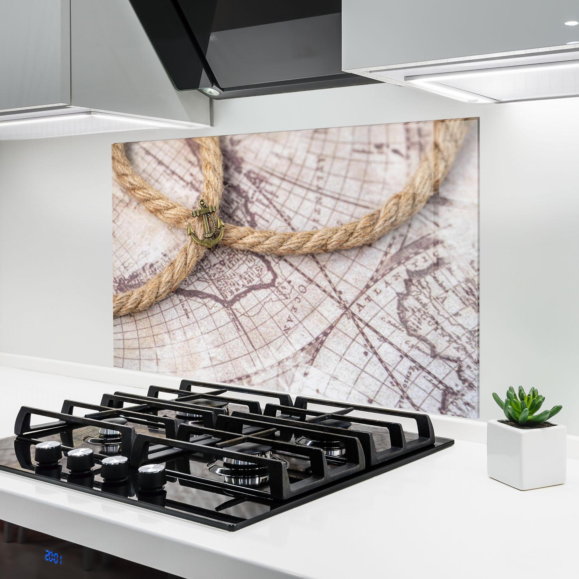 Стъклен панел за кухня Anchor Map mockup 6