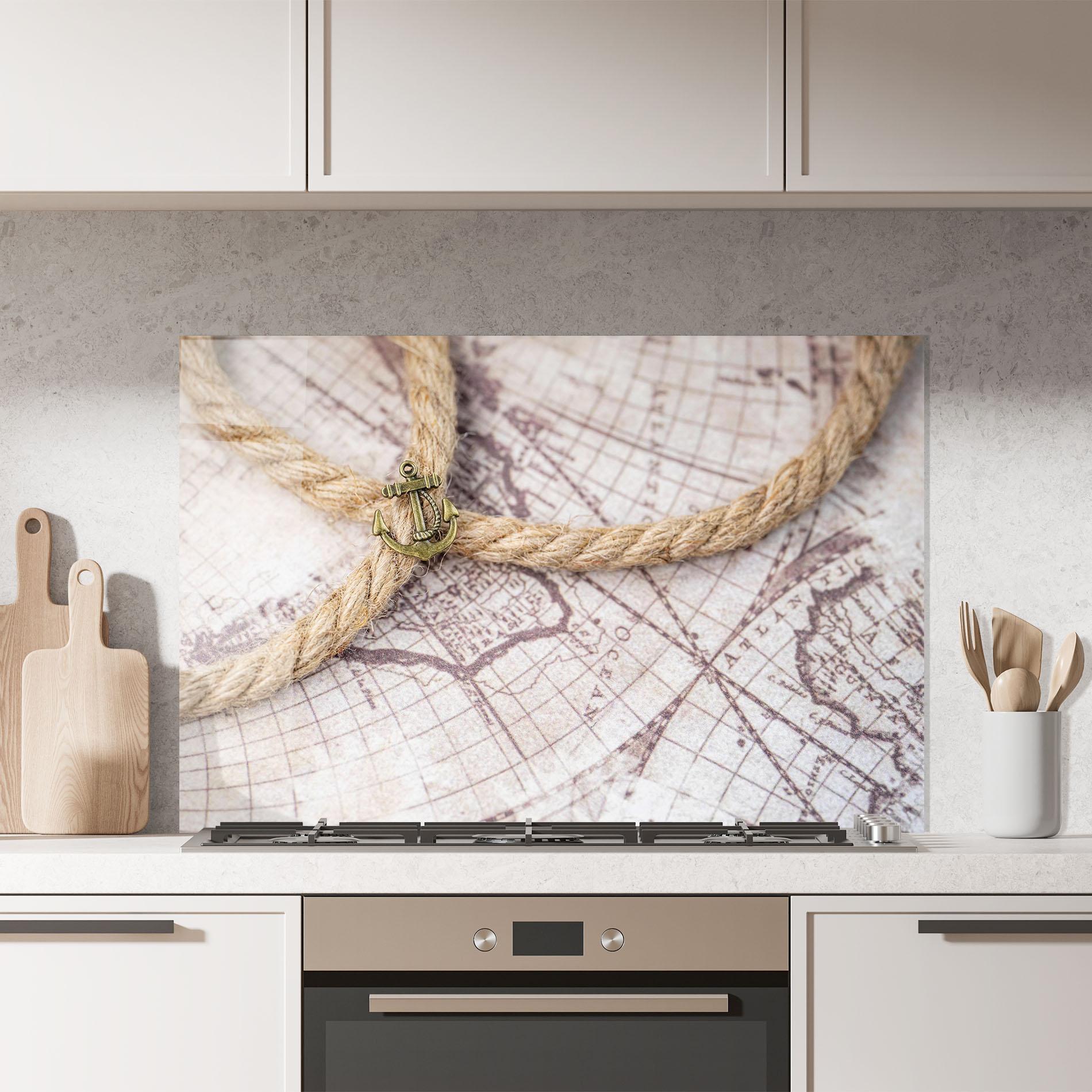Стъклен панел за кухня Anchor Map mockup 7