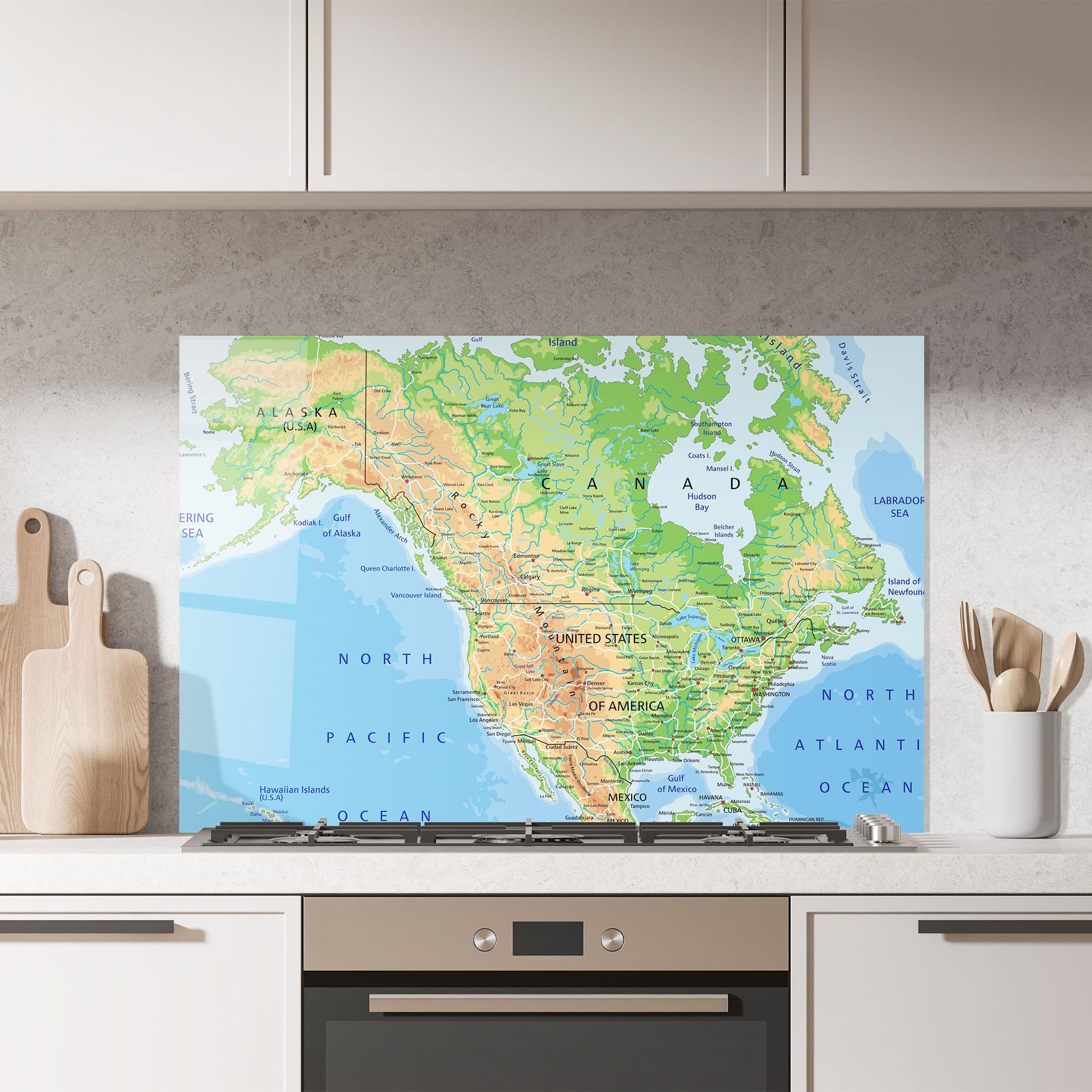 Стъклен панел за кухня Canada mockup 7