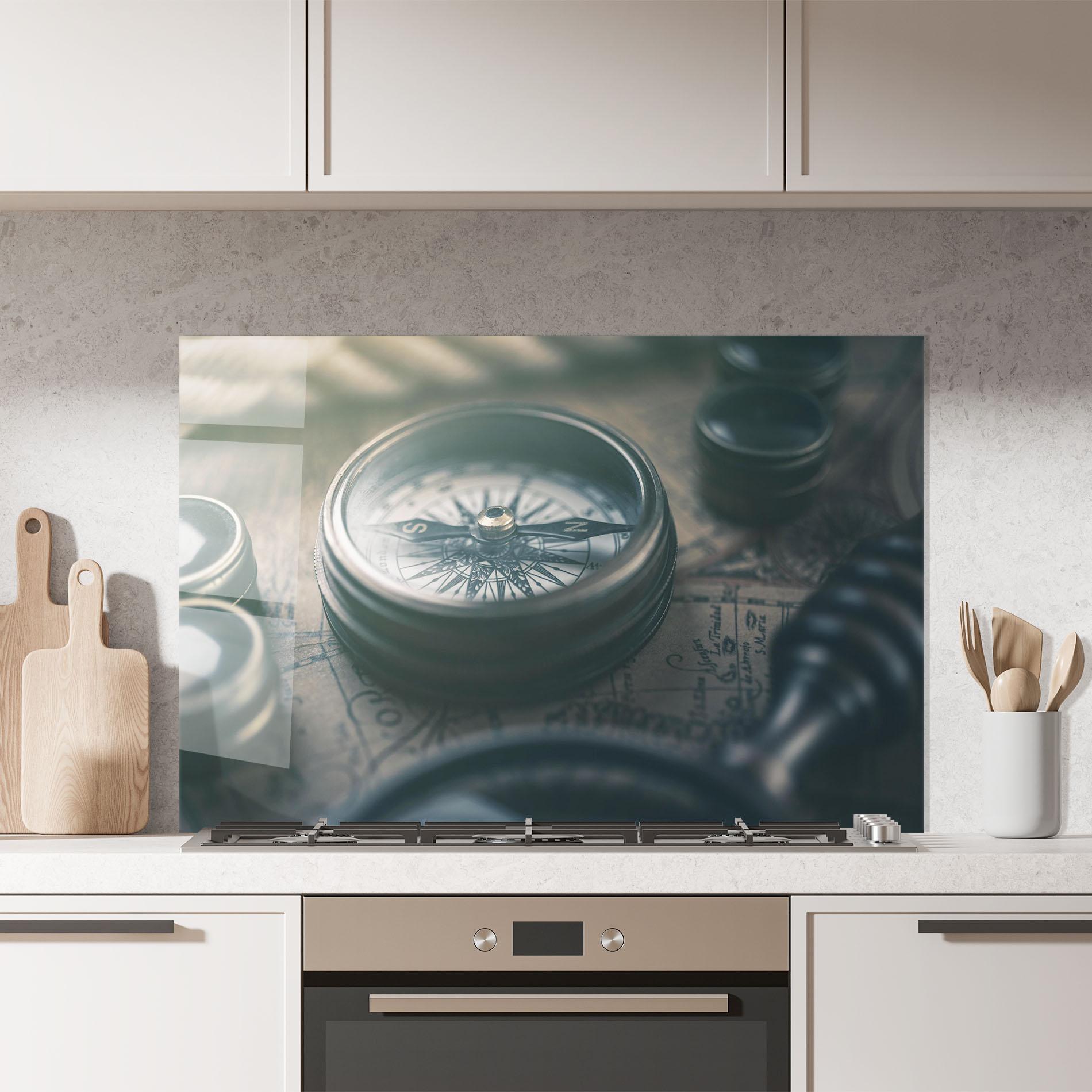 Стъклен панел за кухня Compass Art mockup 7