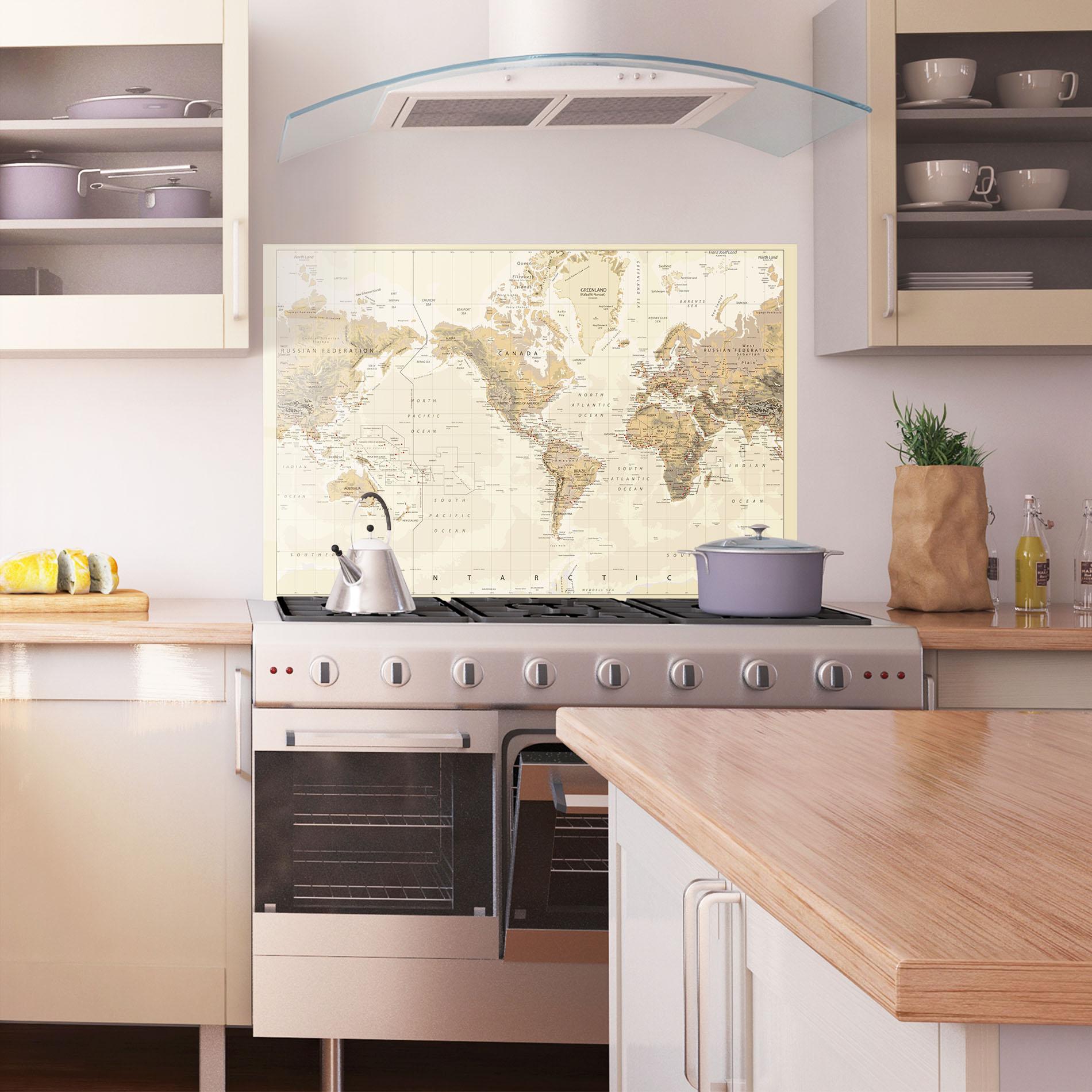 Стъклен панел за кухня Old Canada Map mockup 1