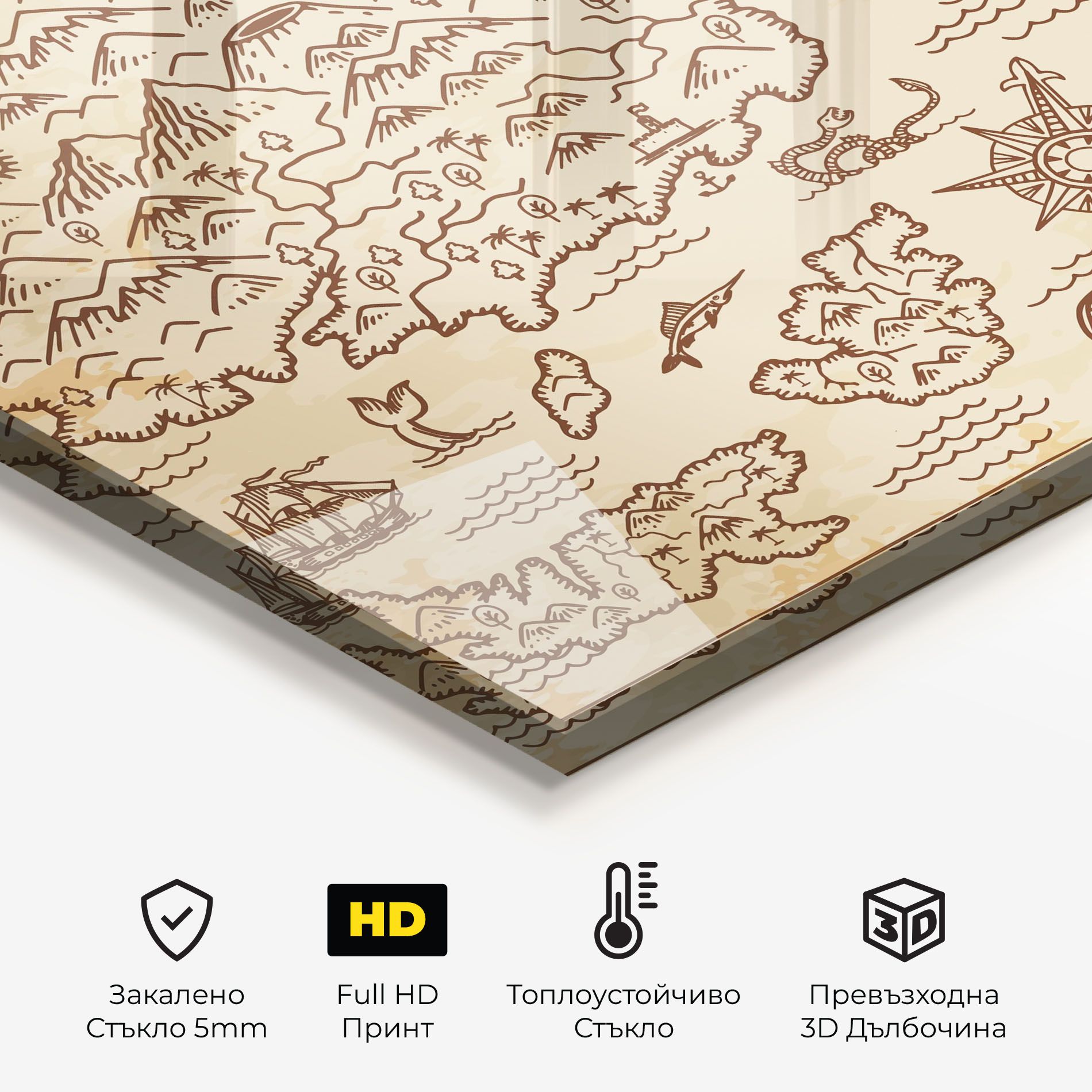 Cream Coffee Map mockup 2