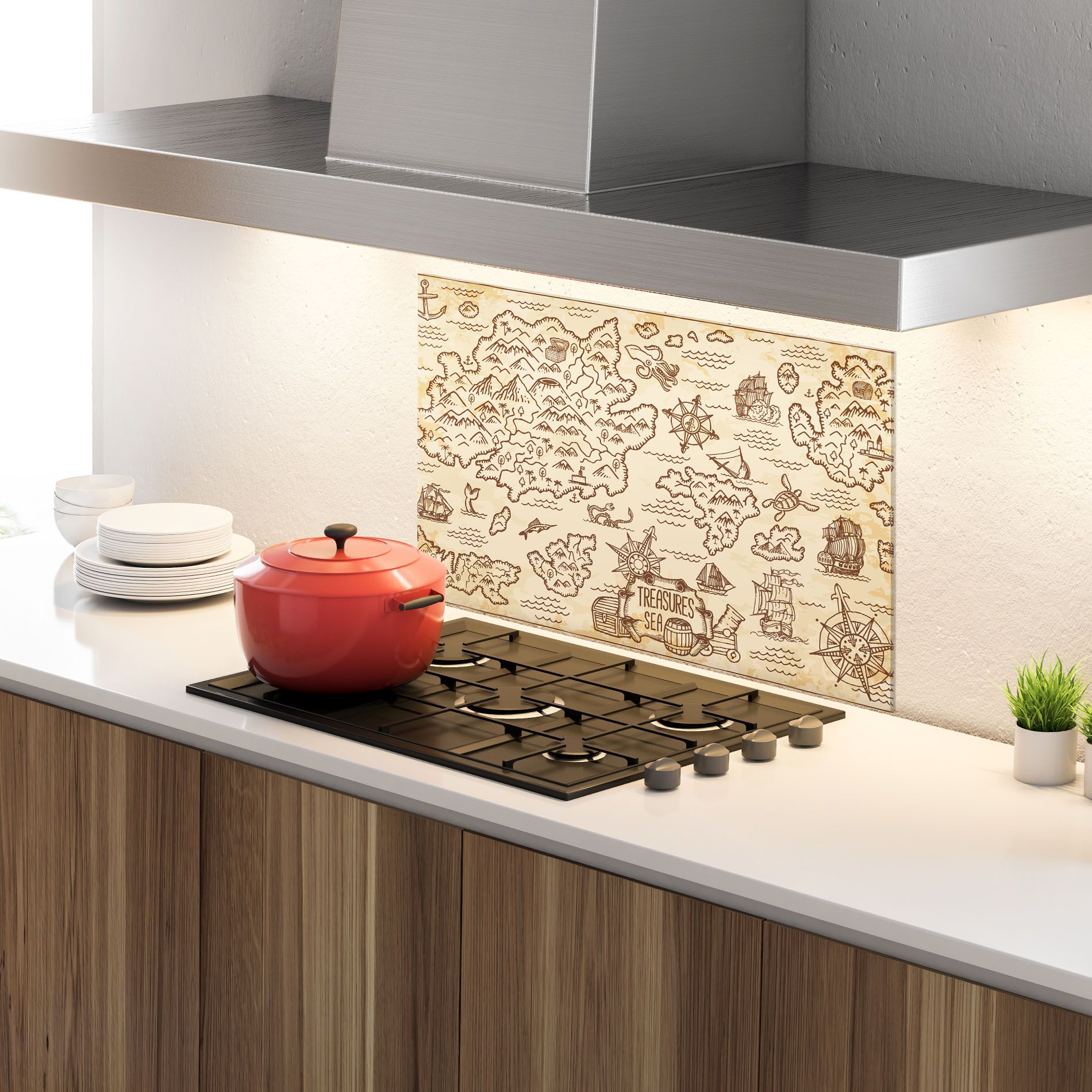 Cream Coffee Map mockup 4