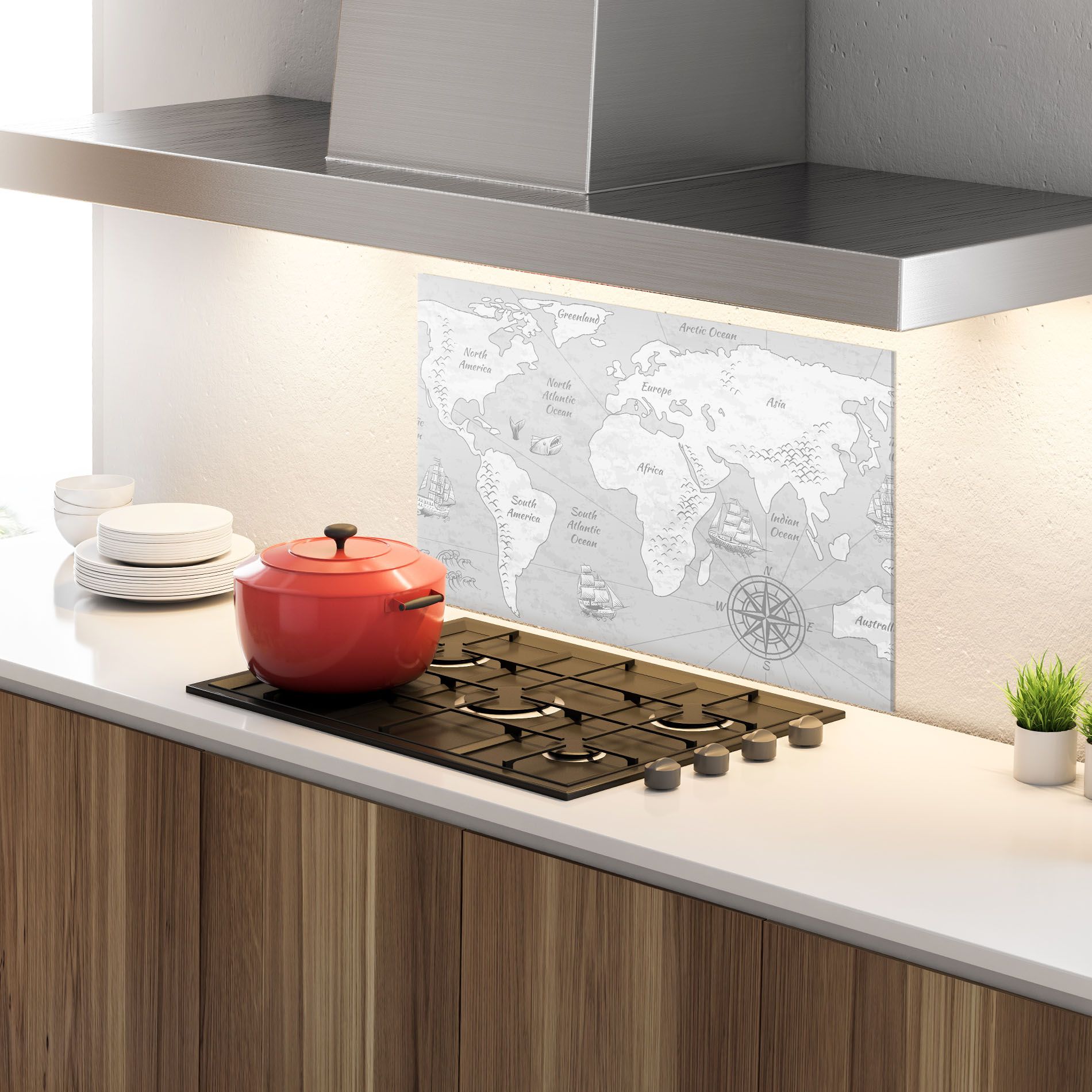 Grey Old Map mockup 4