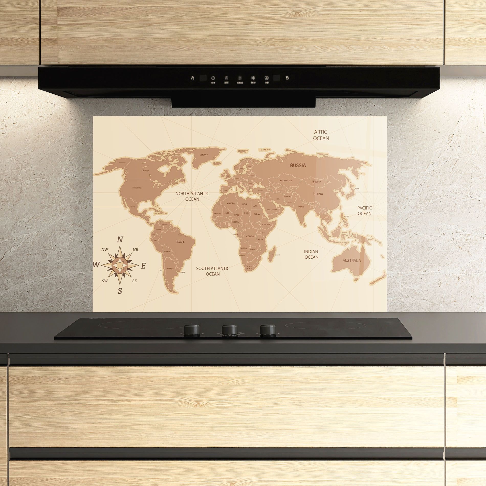 Cream Map Vintage mockup 3