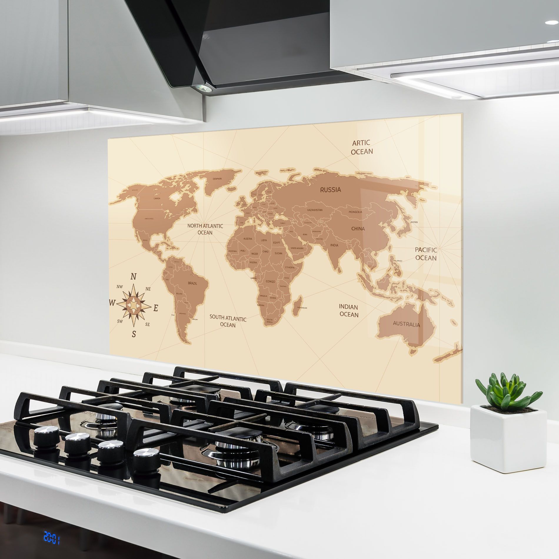 Cream Map Vintage mockup 6