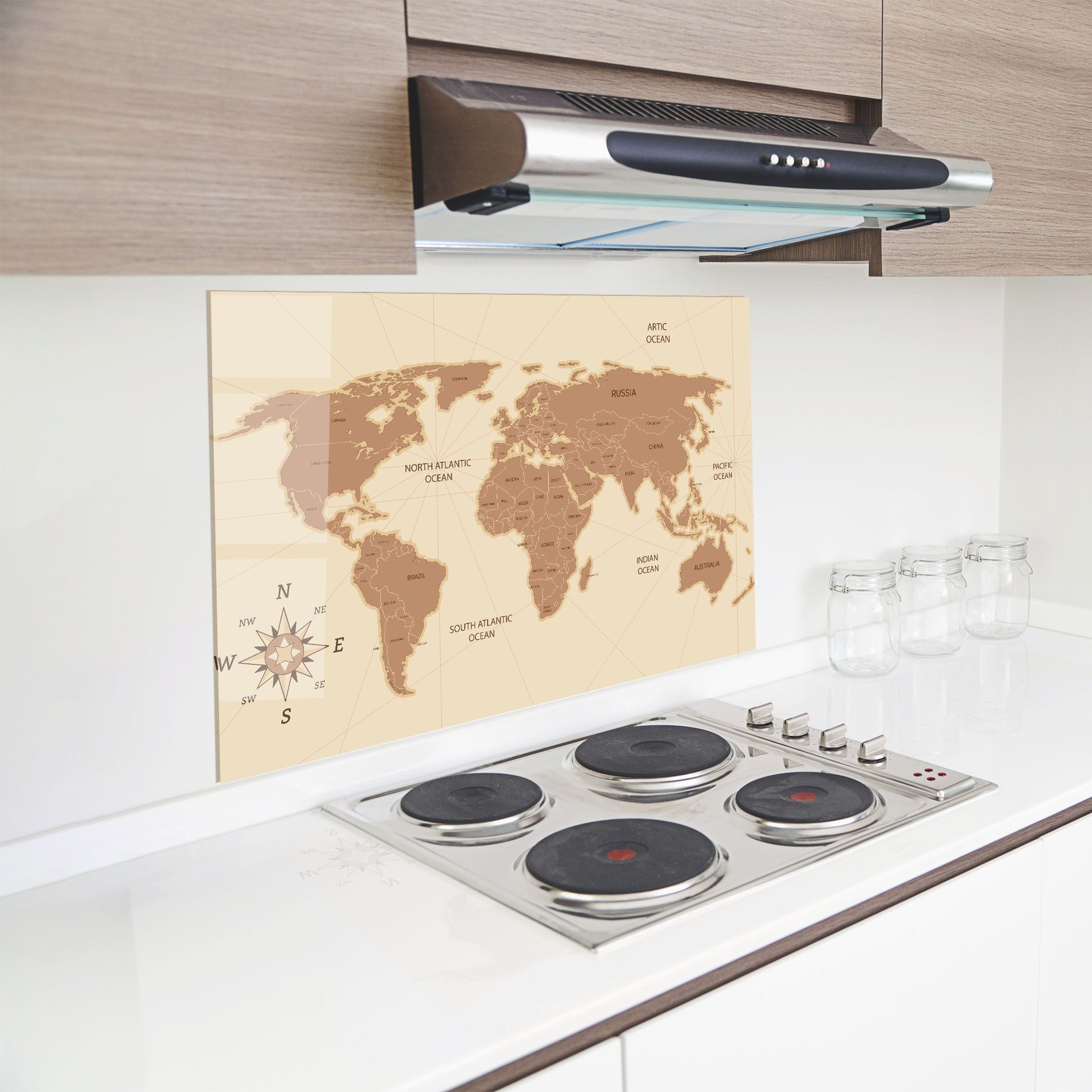 Cream Map Vintage mockup 8