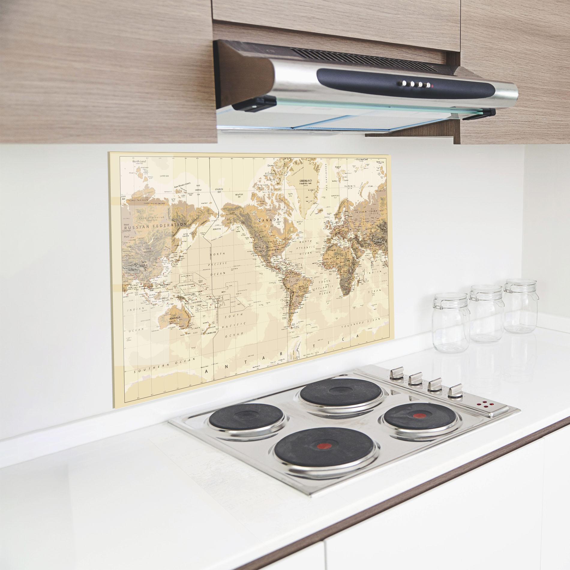 Стъклен панел за кухня Old Canada Map mockup 8
