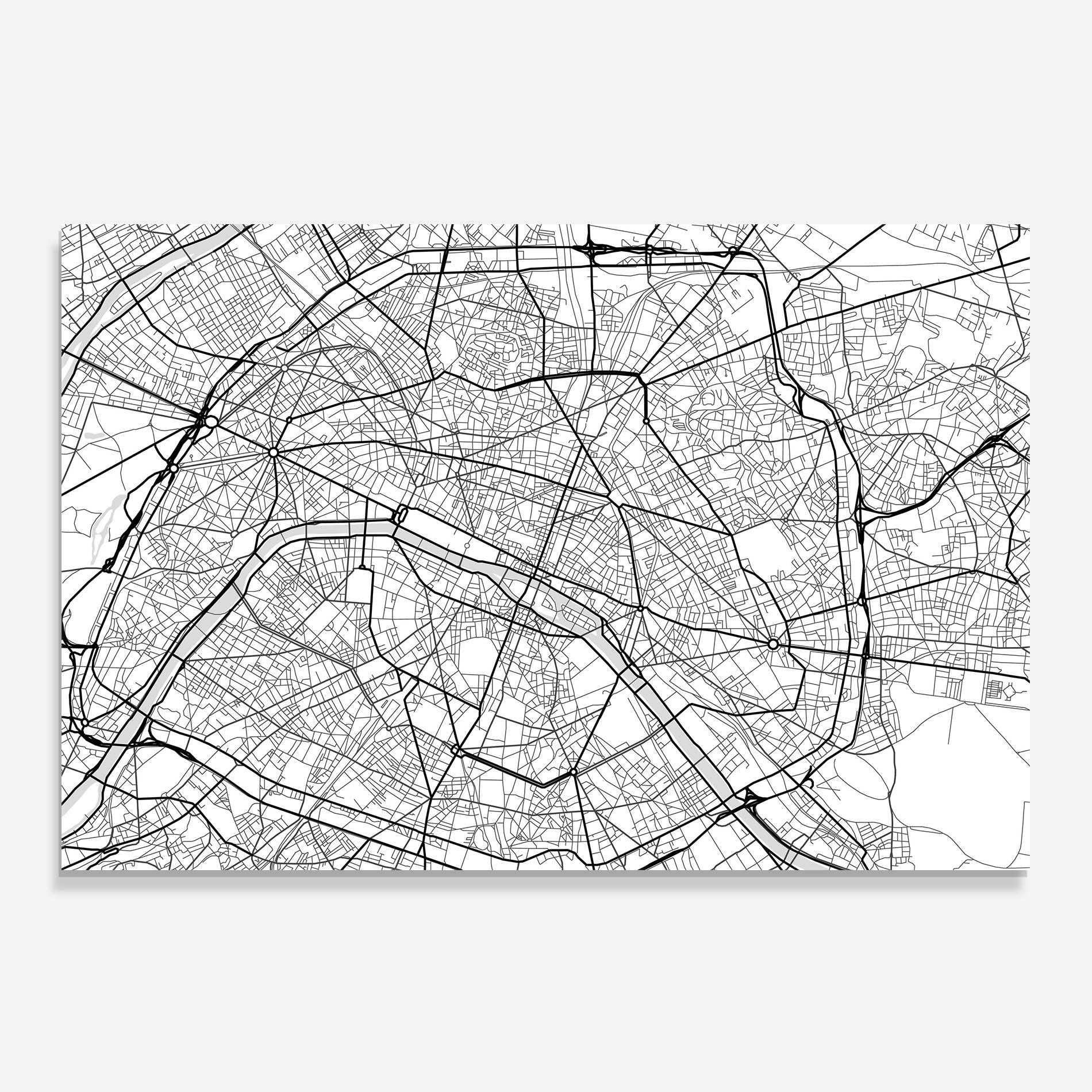 Стъклен панел за кухня City Black Line mockup 0