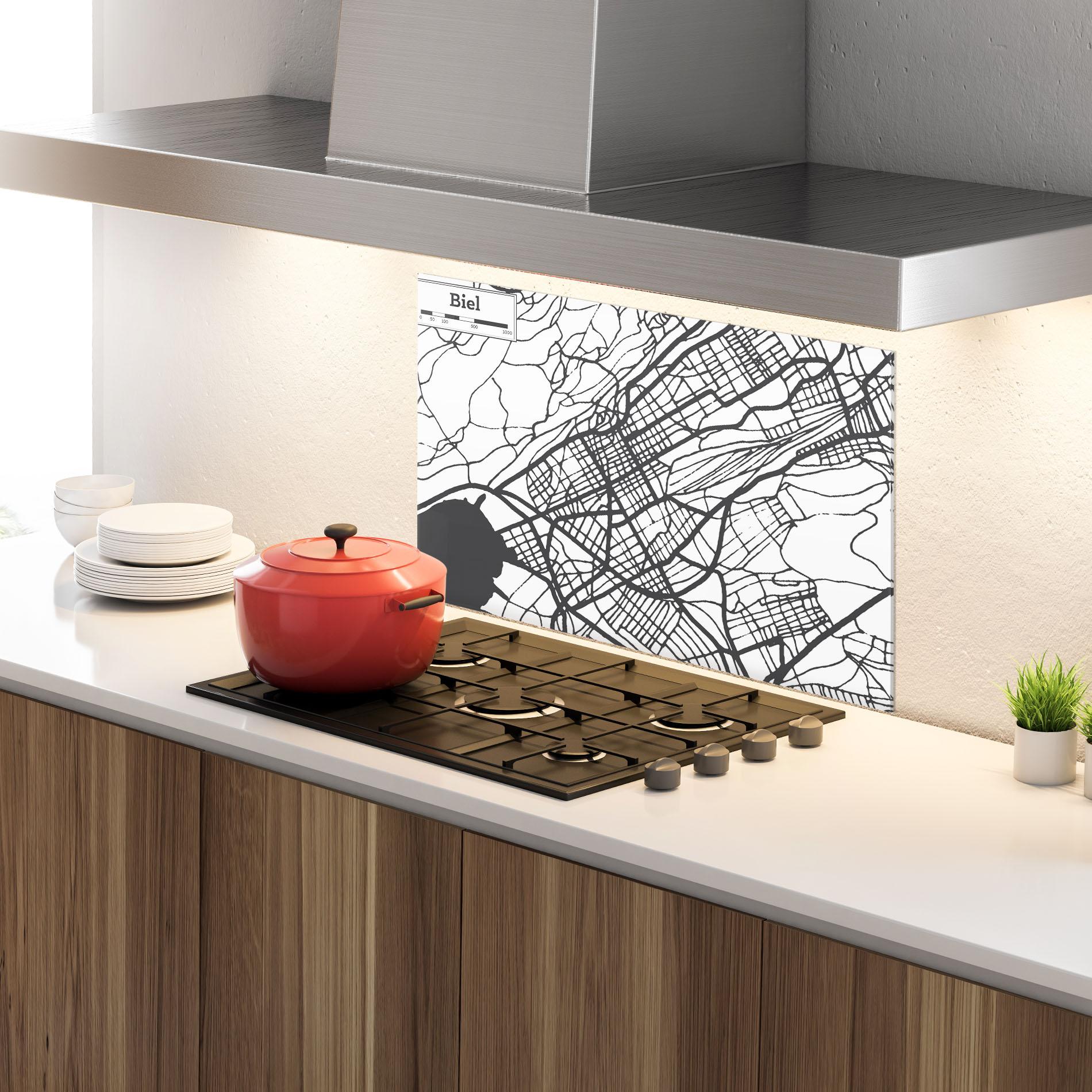 Стъклен панел за кухня Biel Map mockup 4
