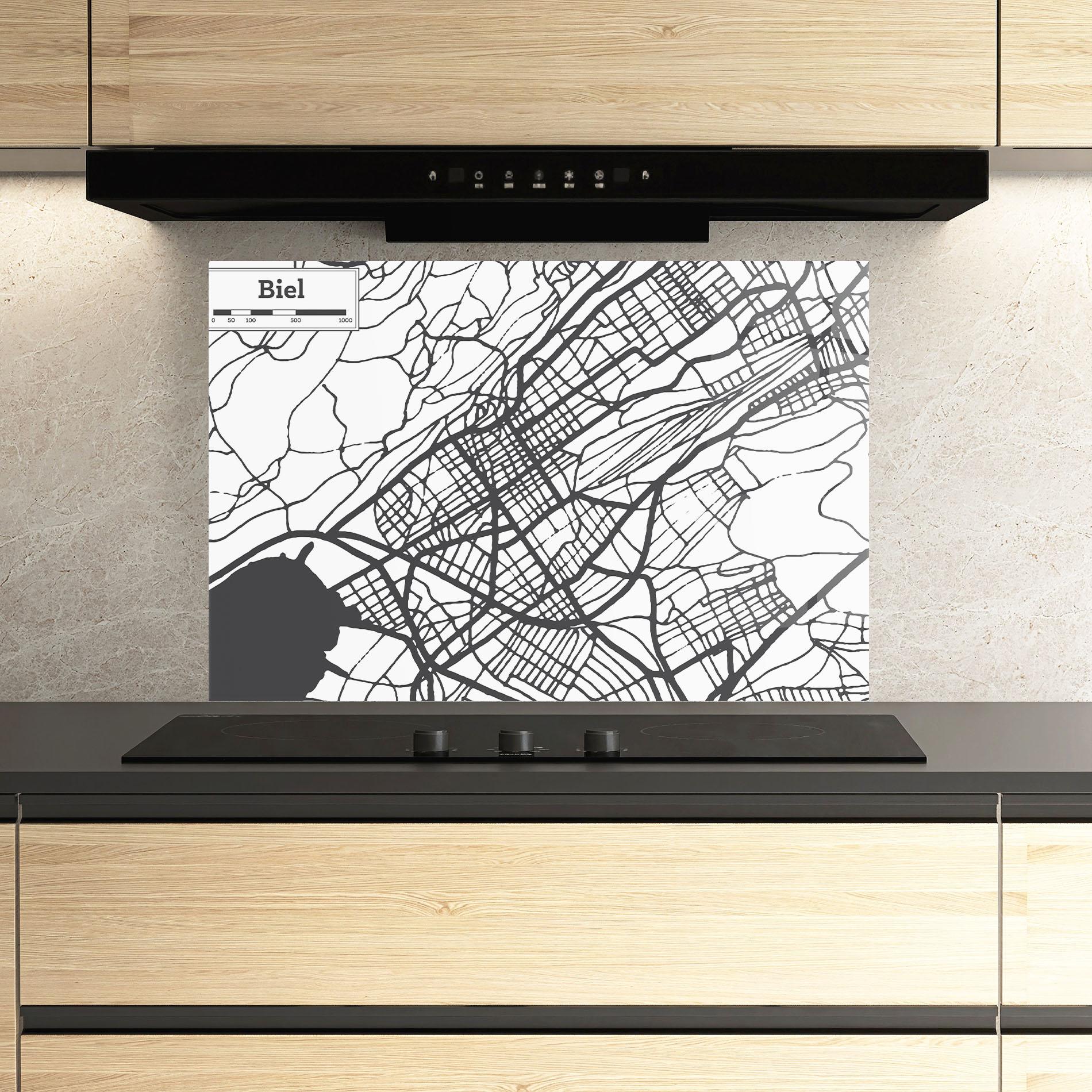 Стъклен панел за кухня Biel Map mockup 3