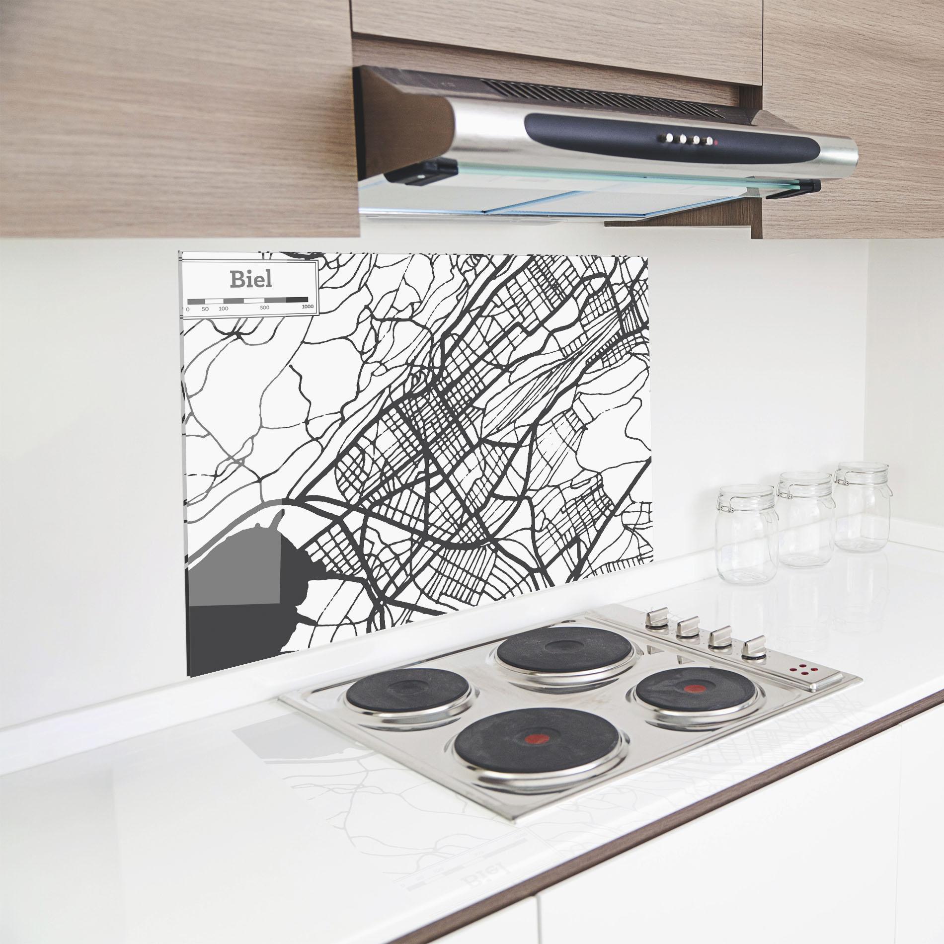 Стъклен панел за кухня Biel Map mockup 8